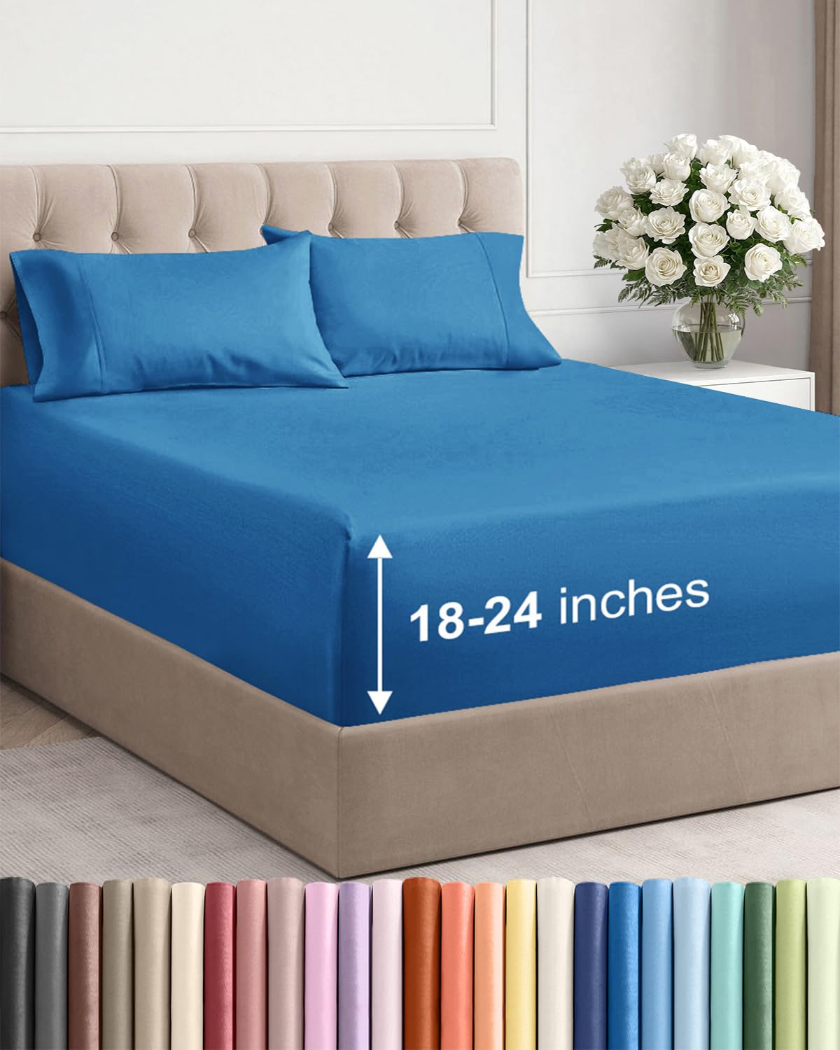 CGK Unlimited, Draps de poche extra profonds – Pochettes de 53,3 cm de profondeur - pokemaCGK Unlimited, Draps de poche extra profonds – Pochettes de 53,3 cm de profondeur