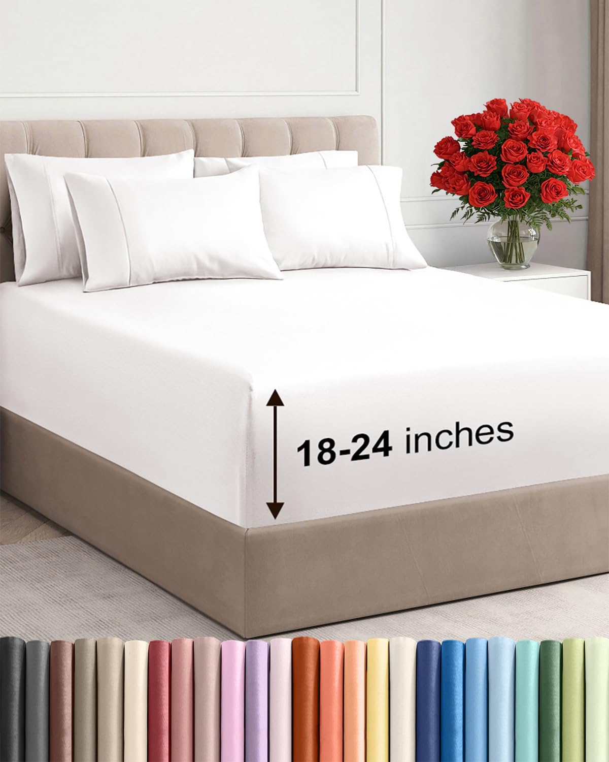 CGK Unlimited, Draps de poche extra profonds – Pochettes de 53,3 cm de profondeur - pokemaCGK Unlimited, Draps de poche extra profonds – Pochettes de 53,3 cm de profondeur