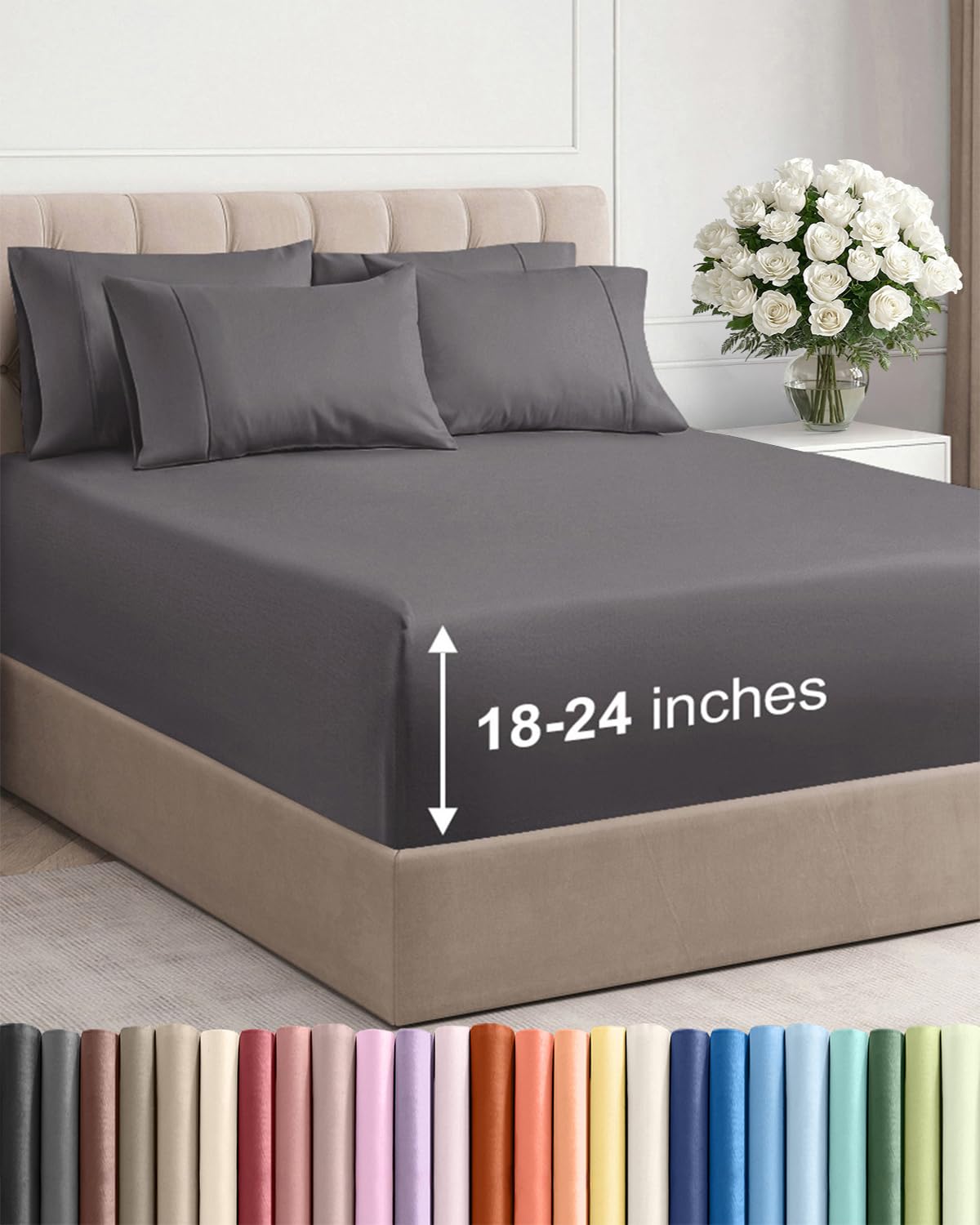 CGK Unlimited, Draps de poche extra profonds – Pochettes de 53,3 cm de profondeur - pokemaCGK Unlimited, Draps de poche extra profonds – Pochettes de 53,3 cm de profondeur