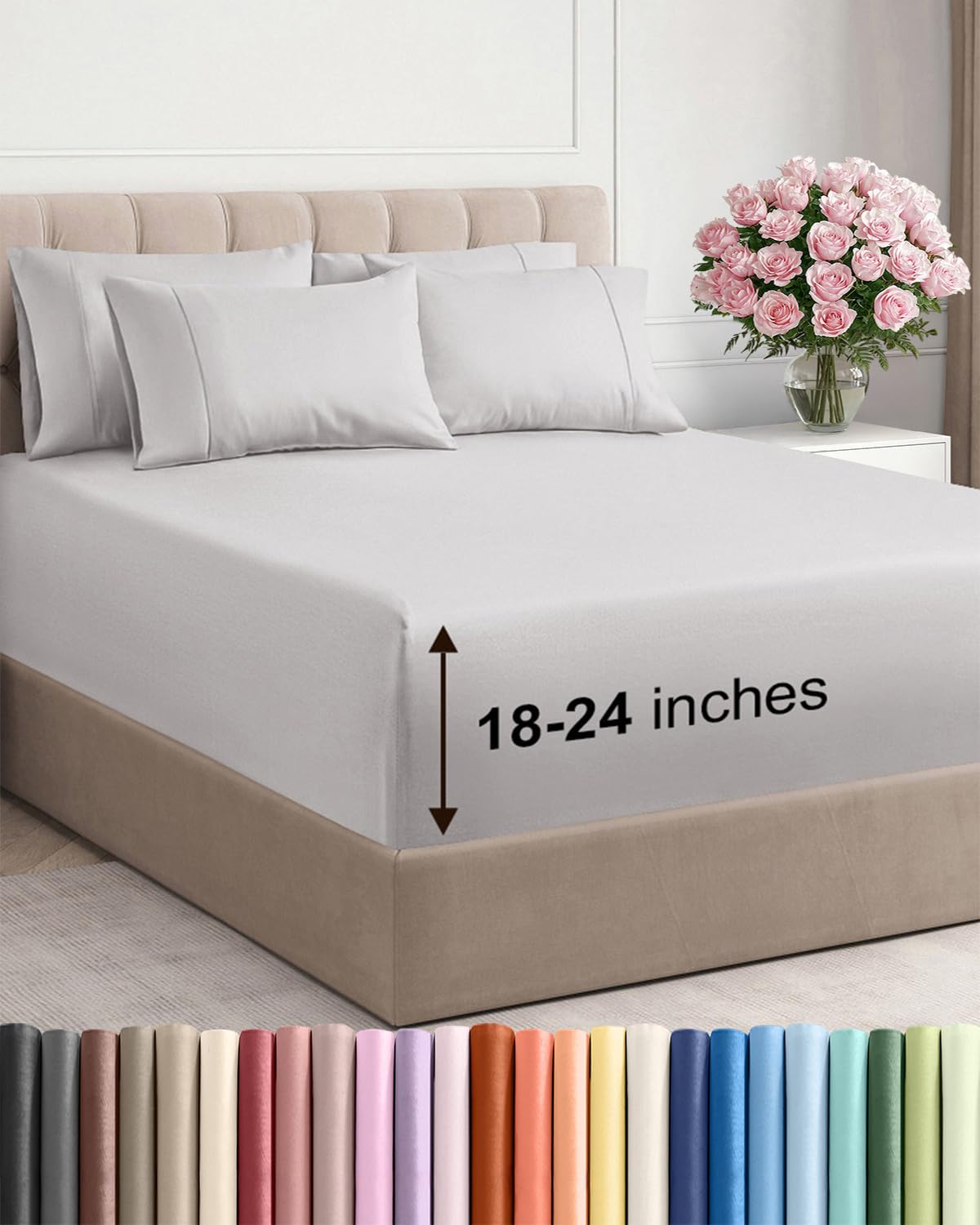 CGK Unlimited, Draps de poche extra profonds – Pochettes de 53,3 cm de profondeur - pokemaCGK Unlimited, Draps de poche extra profonds – Pochettes de 53,3 cm de profondeur