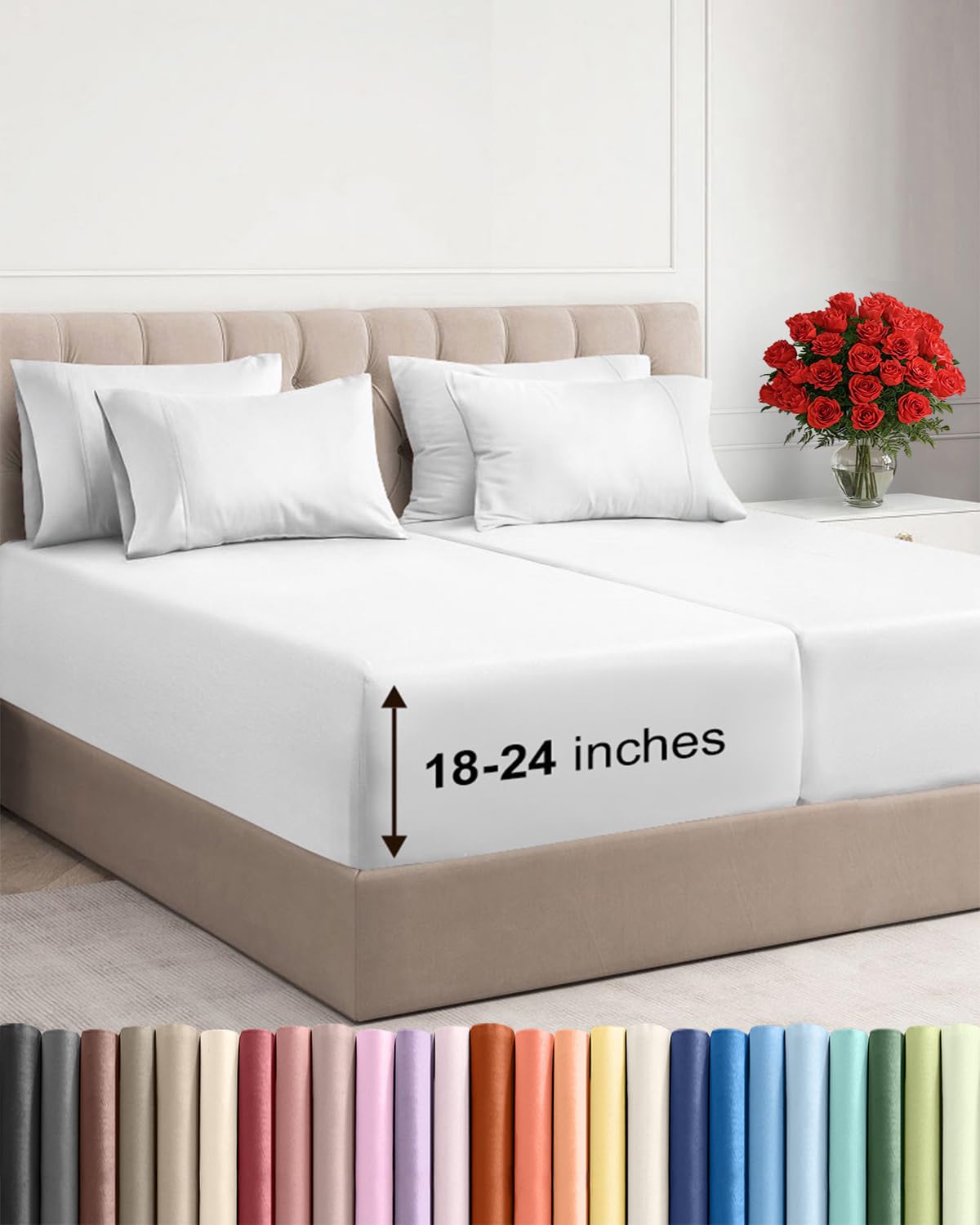 CGK Unlimited, Draps de poche extra profonds – Pochettes de 53,3 cm de profondeur - pokemaCGK Unlimited, Draps de poche extra profonds – Pochettes de 53,3 cm de profondeur