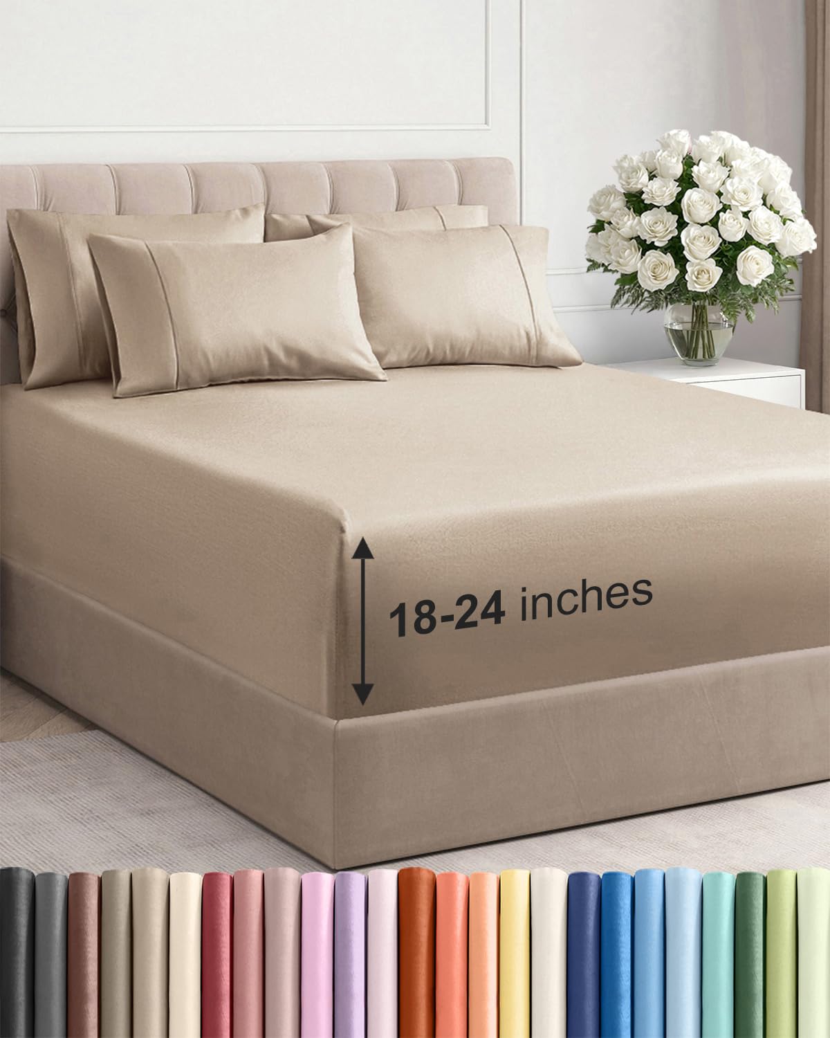 CGK Unlimited, Draps de poche extra profonds – Pochettes de 53,3 cm de profondeur - pokemaCGK Unlimited, Draps de poche extra profonds – Pochettes de 53,3 cm de profondeur