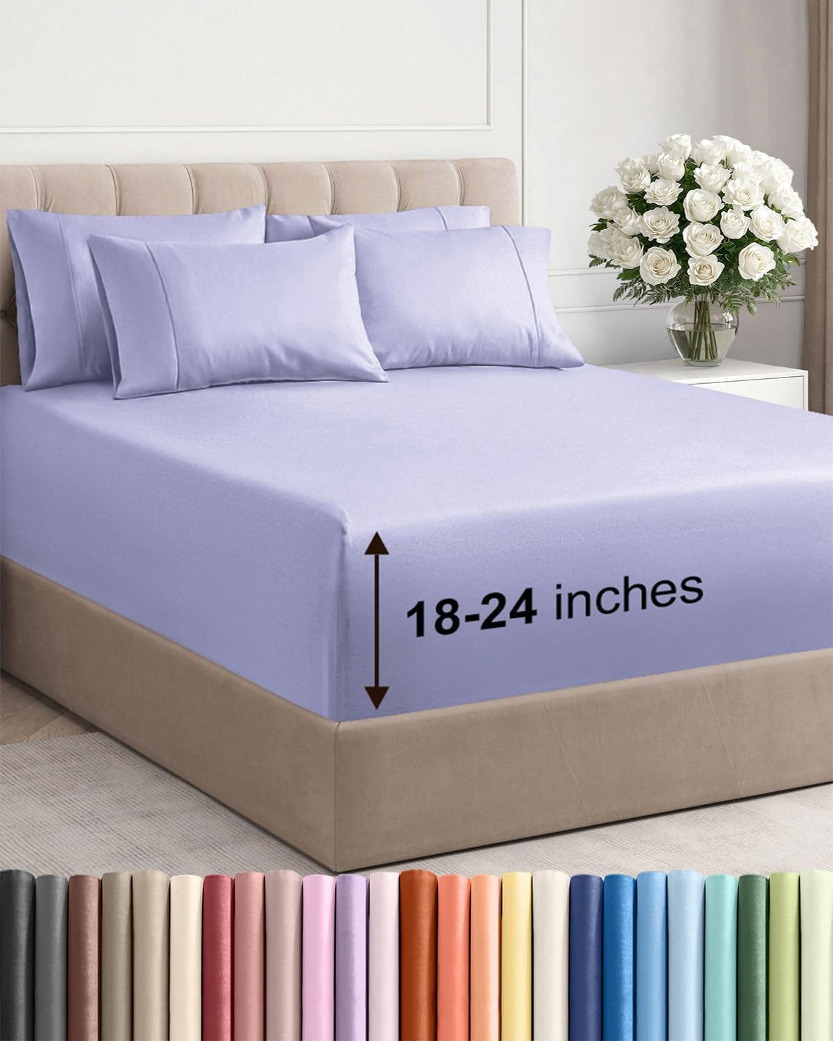 CGK Unlimited, Draps de poche extra profonds – Pochettes de 53,3 cm de profondeur - pokemaCGK Unlimited, Draps de poche extra profonds – Pochettes de 53,3 cm de profondeur