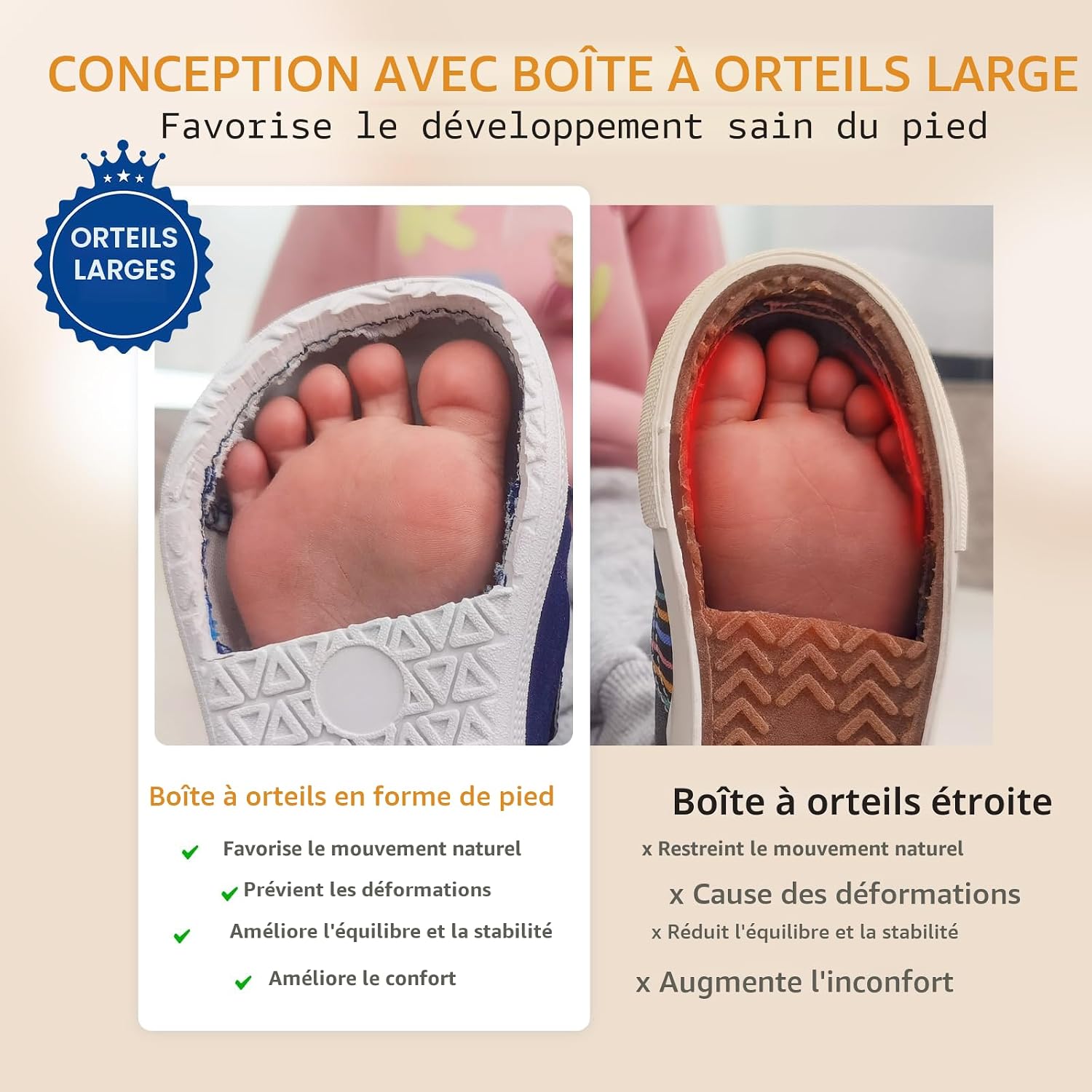 Chaussures pour tout-petits à bout large : chaussures pieds nus pour garçons, chaussures de marche pour enfants, espadrilles antidérapantes à semelle plate, premières chaussures de marche confortables - pokemaChaussures pour tout-petits à bout large : chaussures pieds nus pour garçons, chaussures de marche pour enfants, espadrilles antidérapantes à semelle plate, premières chaussures de marche confortables
