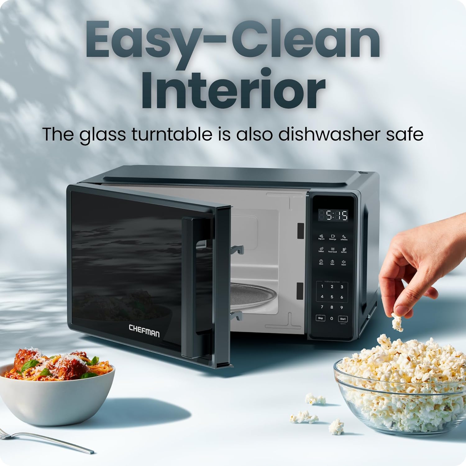 Chefman Countertop Microwave Oven 0.7 Cu. Ft., 700 Watts with 10 Power Levels, 6 Cooking Presets with One-Touch Express Cook, Eco Mode, Child Safety Lock, & Mute Button - Black - pokemaChefman Countertop Microwave Oven 0.7 Cu. Ft., 700 Watts with 10 Power Levels, 6 Cooking Presets with One-Touch Express Cook, Eco Mode, Child Safety Lock, & Mute Button - Black