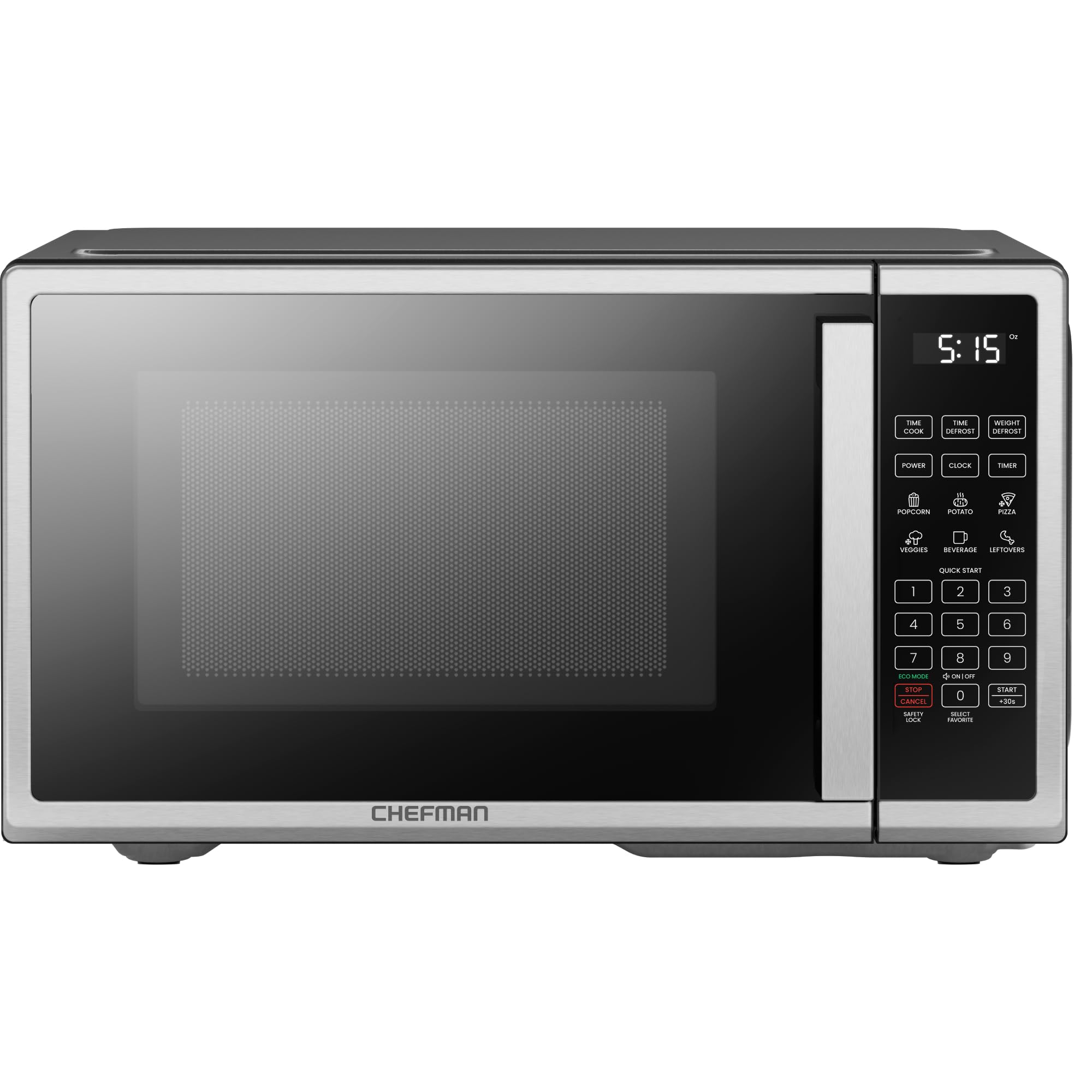 Chefman Countertop Microwave Oven 0.7 Cu. Ft. Digital Stainless Steel Microwave 700 Watts with 6 Auto Menus, 10 Power Levels, Eco Mode, Memory, Mute Function, Child Safety Lock, Easy Clean - pokemaChefman Countertop Microwave Oven 0.7 Cu. Ft. Digital Stainless Steel Microwave 700 Watts with 6 Auto Menus, 10 Power Levels, Eco Mode, Memory, Mute Function, Child Safety Lock, Easy Clean