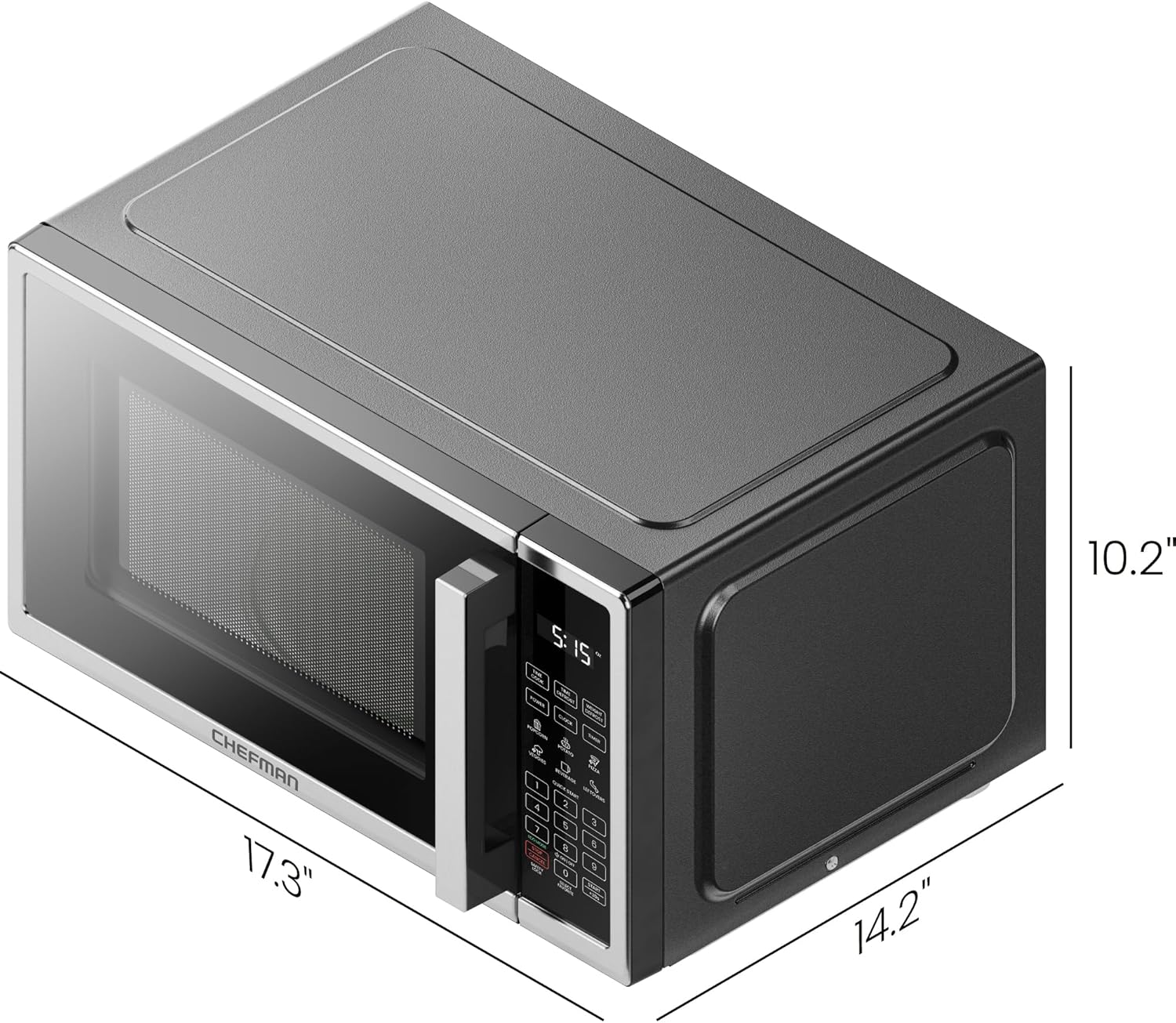 Chefman Countertop Microwave Oven 0.7 Cu. Ft. Digital Stainless Steel Microwave 700 Watts with 6 Auto Menus, 10 Power Levels, Eco Mode, Memory, Mute Function, Child Safety Lock, Easy Clean - pokemaChefman Countertop Microwave Oven 0.7 Cu. Ft. Digital Stainless Steel Microwave 700 Watts with 6 Auto Menus, 10 Power Levels, Eco Mode, Memory, Mute Function, Child Safety Lock, Easy Clean