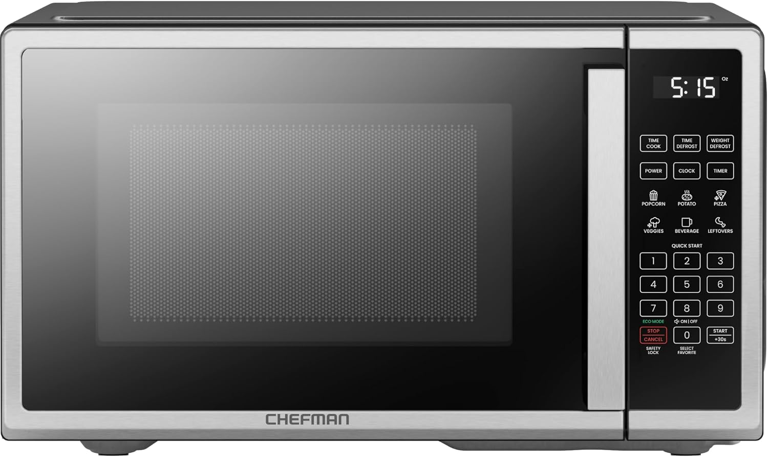 Chefman Countertop Microwave Oven 0.7 Cu. Ft. Digital Stainless Steel Microwave 700 Watts with 6 Auto Menus, 10 Power Levels, Eco Mode, Memory, Mute Function, Child Safety Lock, Easy Clean - pokemaChefman Countertop Microwave Oven 0.7 Cu. Ft. Digital Stainless Steel Microwave 700 Watts with 6 Auto Menus, 10 Power Levels, Eco Mode, Memory, Mute Function, Child Safety Lock, Easy Clean