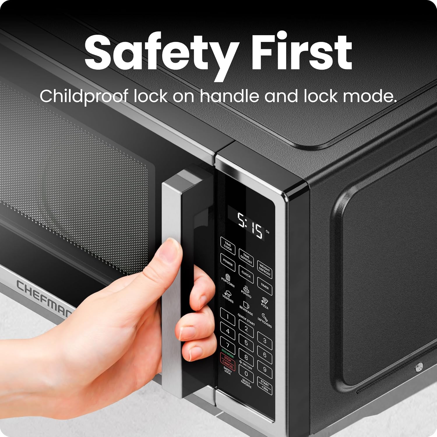 Chefman Countertop Microwave Oven 0.7 Cu. Ft. Digital Stainless Steel Microwave 700 Watts with 6 Auto Menus, 10 Power Levels, Eco Mode, Memory, Mute Function, Child Safety Lock, Easy Clean - pokemaChefman Countertop Microwave Oven 0.7 Cu. Ft. Digital Stainless Steel Microwave 700 Watts with 6 Auto Menus, 10 Power Levels, Eco Mode, Memory, Mute Function, Child Safety Lock, Easy Clean
