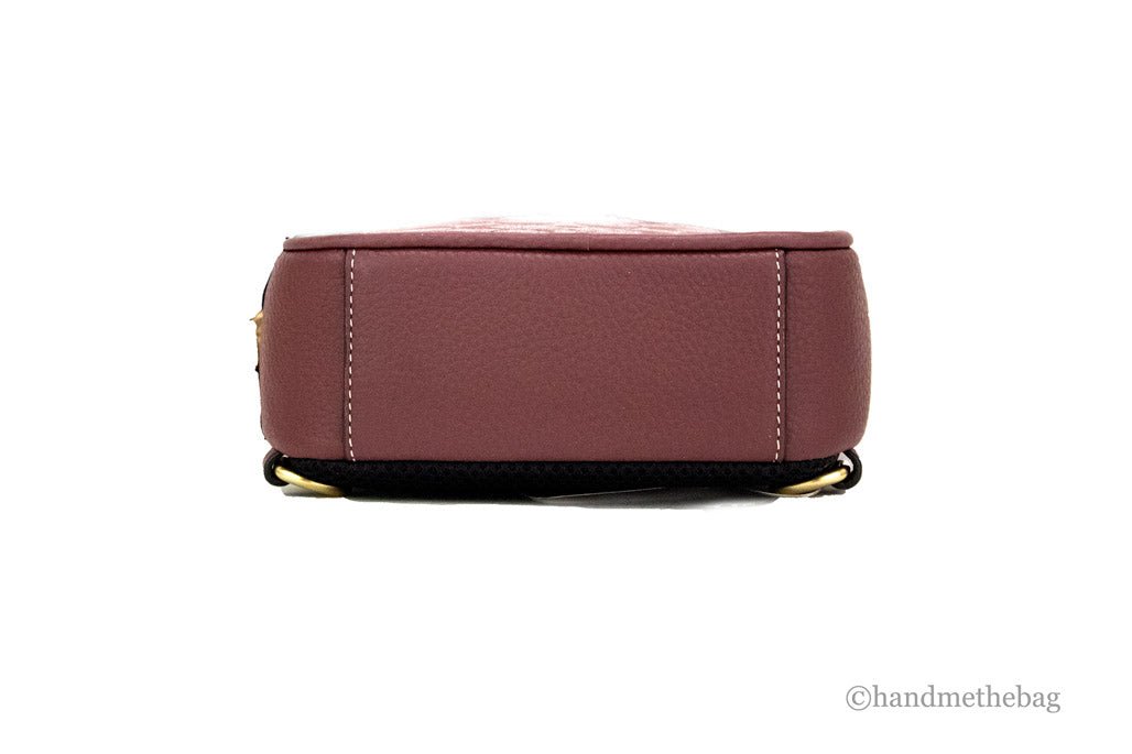 Coach Sullivan Wine Chambray Canvas Pebbled Leather Pack Bag - pokemaCoach Sullivan Wine Chambray Canvas Pebbled Leather Pack Bag