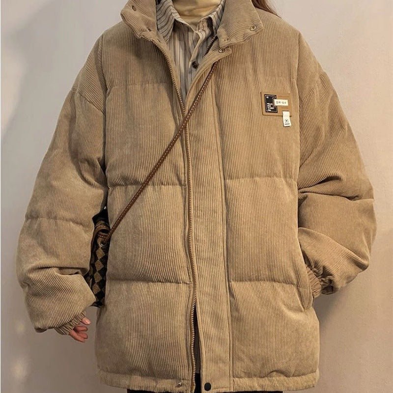Corduroy Cotton-padded Coat For Men And Women Winter Thickened French Coat - pokemae95db3cbb45a88d508b4f9eb7387a46
