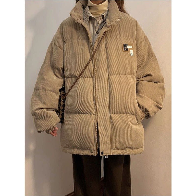 Corduroy Cotton-padded Coat For Men And Women Winter Thickened French Coat - pokemae294e4bfe050c1fb68621e25f24eff4c