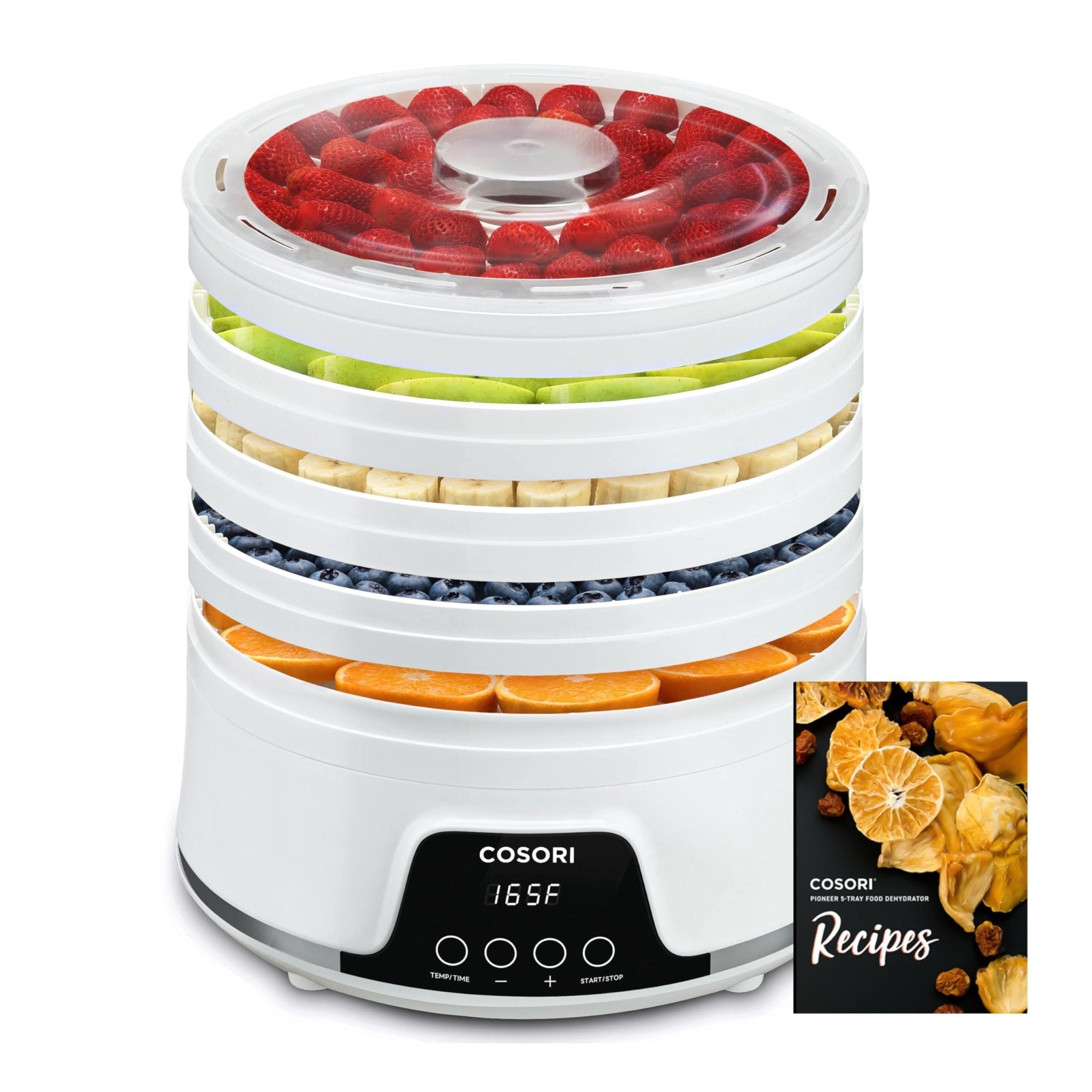 Cosori Food Dehydrator, 6 Stainless Steel Trays, 48H Timer, Temp Control | Ideal for Jerky, Fruit, Vegetables, Herbs, Yogurt & Dog Treats, 600W Rear-Mounted Fan for Even Drying, 50 Recipes, Silver - pokemaCosori Food Dehydrator, 6 Stainless Steel Trays, 48H Timer, Temp Control | Ideal for Jerky, Fruit, Vegetables, Herbs, Yogurt & Dog Treats, 600W Rear-Mounted Fan for Even Drying, 50 Recipes, Silver