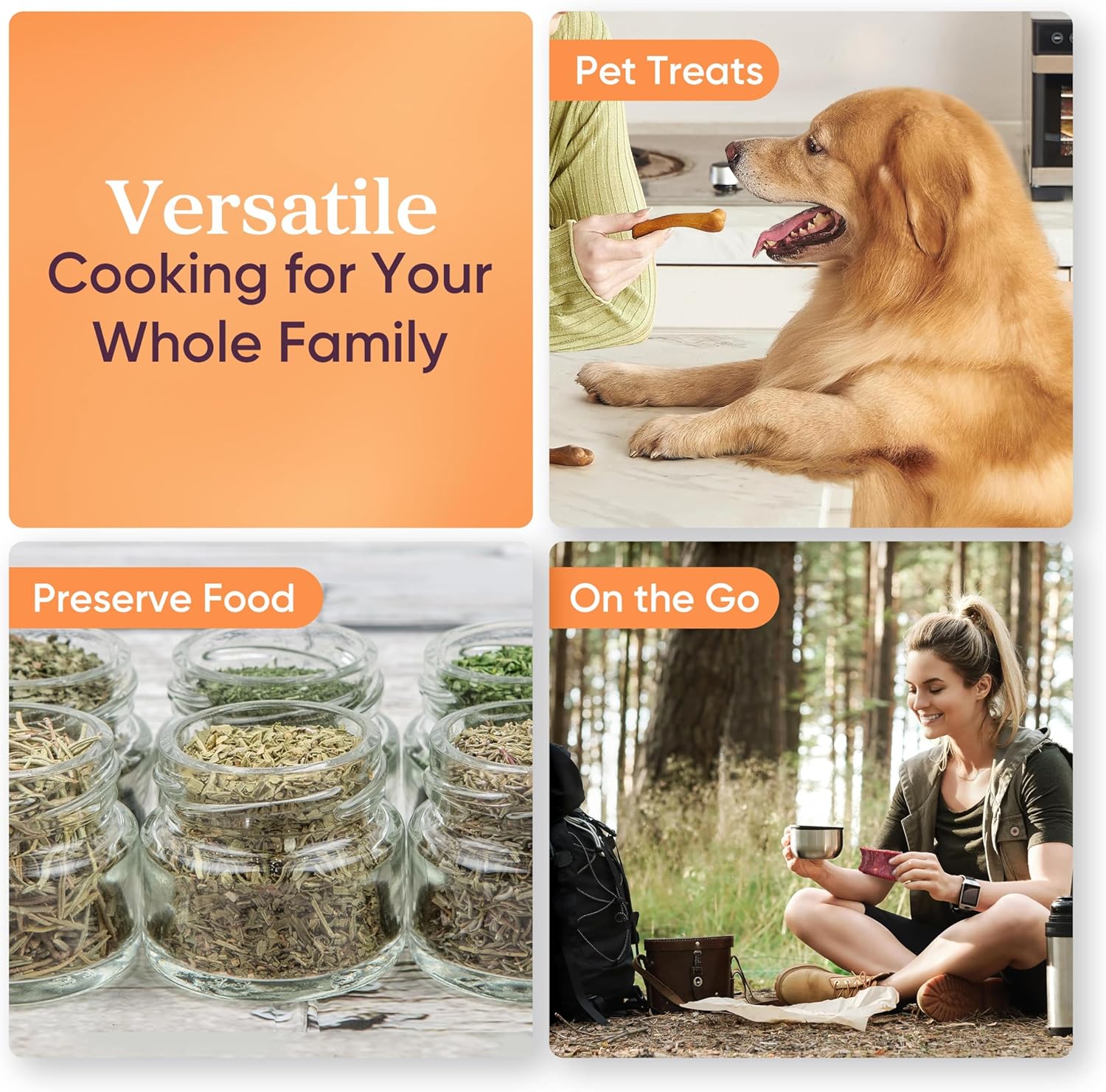 Cosori Food Dehydrator, 6 Stainless Steel Trays, 48H Timer, Temp Control | Ideal for Jerky, Fruit, Vegetables, Herbs, Yogurt & Dog Treats, 600W Rear-Mounted Fan for Even Drying, 50 Recipes, Silver - pokemaCosori Food Dehydrator, 6 Stainless Steel Trays, 48H Timer, Temp Control | Ideal for Jerky, Fruit, Vegetables, Herbs, Yogurt & Dog Treats, 600W Rear-Mounted Fan for Even Drying, 50 Recipes, Silver