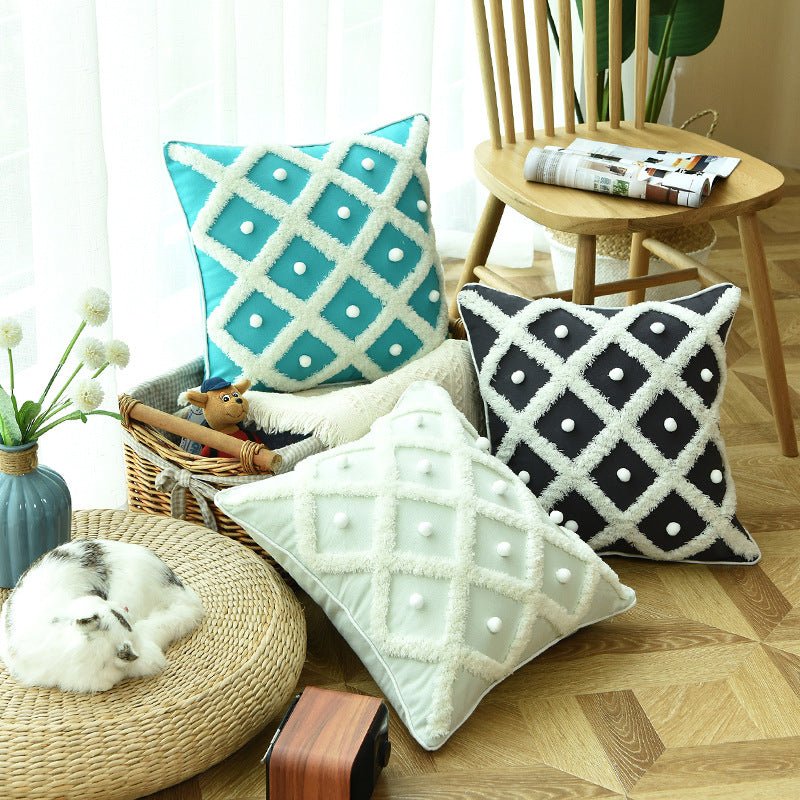 Creative Home Ball Pillow Tufted Moroccan Pillow Elegant Cushion Pillow Case - pokemad1e81642a7defcffedf14f665ecbdd15