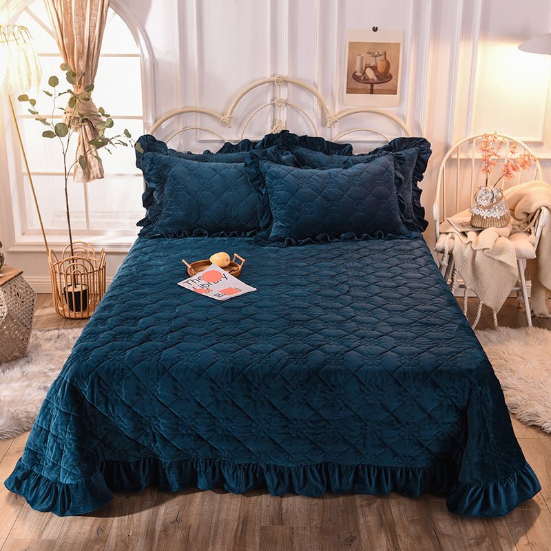 Crystal velvet padded quilted bed sheet - pokema19b8d3e87900cbe4861335aae748b3d4