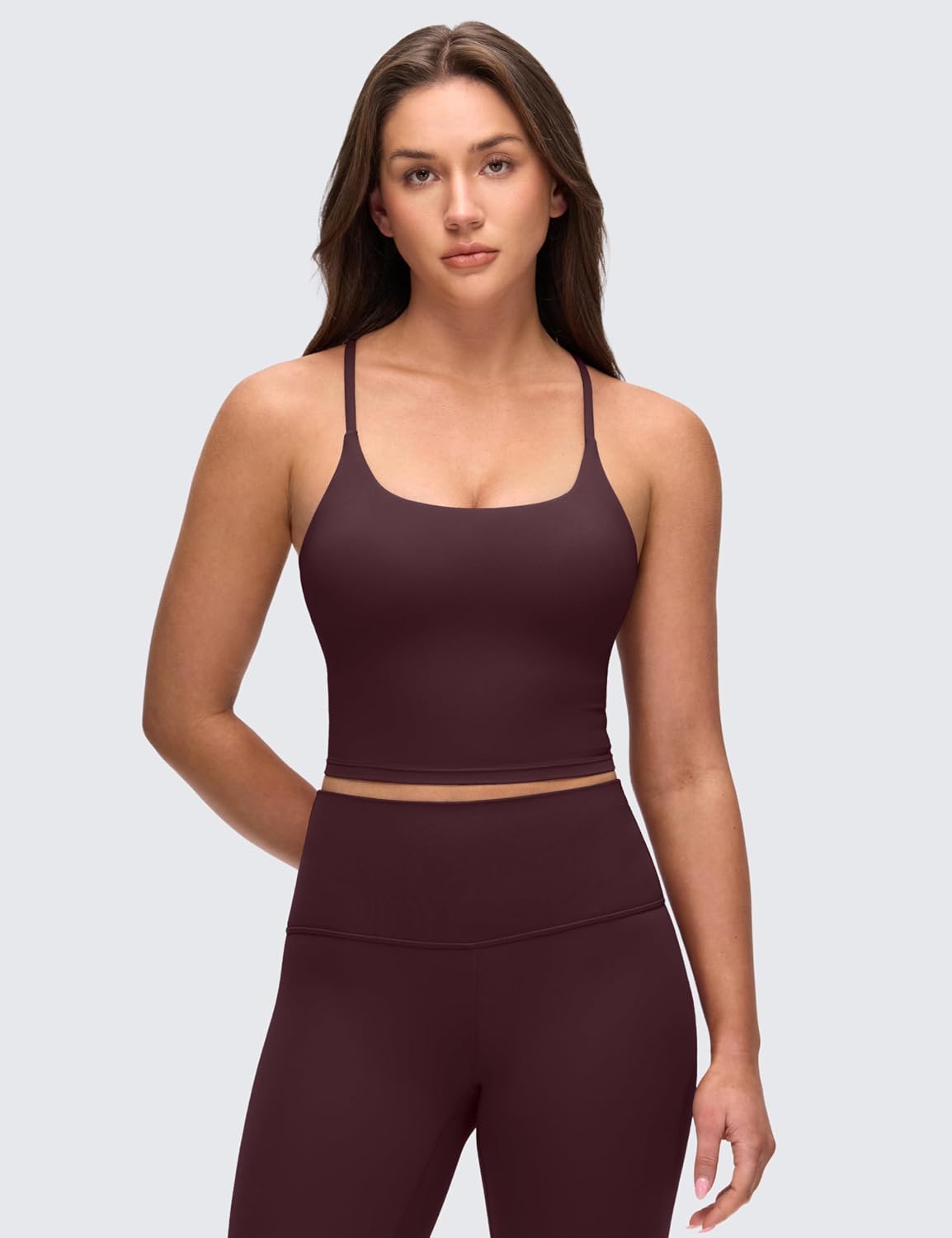 CRZ YOGA Butterluxe Twist Back Crop Tank Tops | Light Support, Removable Pads, Yoga, Extremely Soft, Cut-Out Crossback, Adjustable Straps, Longline Sports Bras for Women - pokemaCRZ YOGA Butterluxe Twist Back Crop Tank Tops | Light Support, Removable Pads, Yoga, Extremely Soft, Cut-Out Crossback, Adjustable Straps, Longline Sports Bras for Women