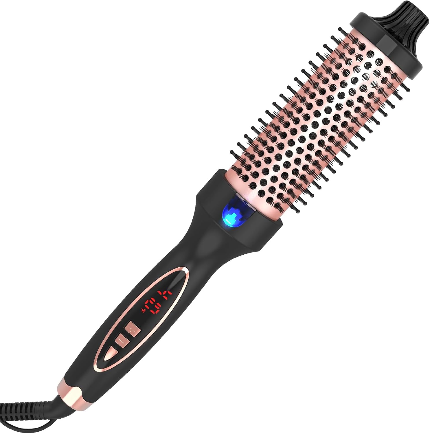 Curling Iron Thermal Brush 1.5 Inch Global Voltage Travel-Friendly with Digital Display Temperature Ceramic Tourmaline Ionic Quick Heated Round Bush Suitable for Medium and Long Hair - pokemaCurling Iron Thermal Brush 1.5 Inch Global Voltage Travel-Friendly with Digital Display Temperature Ceramic Tourmaline Ionic Quick Heated Round Bush Suitable for Medium and Long Hair