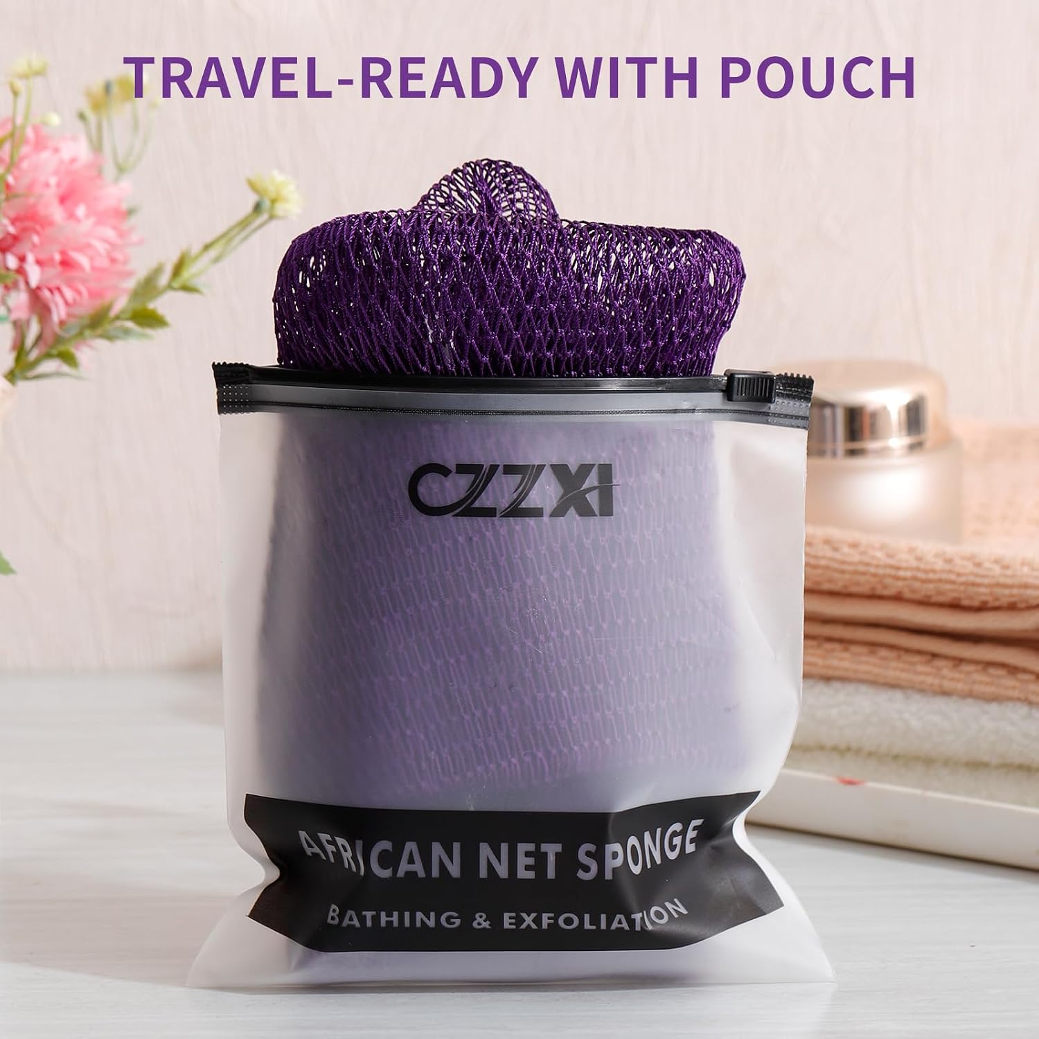 CZZXI 3-Pack African Net Sponge, Back Exfoliating Body Scrubber | Authentic African Net Sponge – Gentle Cleansing & Exfoliation for Back, Body, Men & Women. - pokemaCZZXI 3-Pack African Net Sponge, Back Exfoliating Body Scrubber | Authentic African Net Sponge – Gentle Cleansing & Exfoliation for Back, Body, Men & Women.