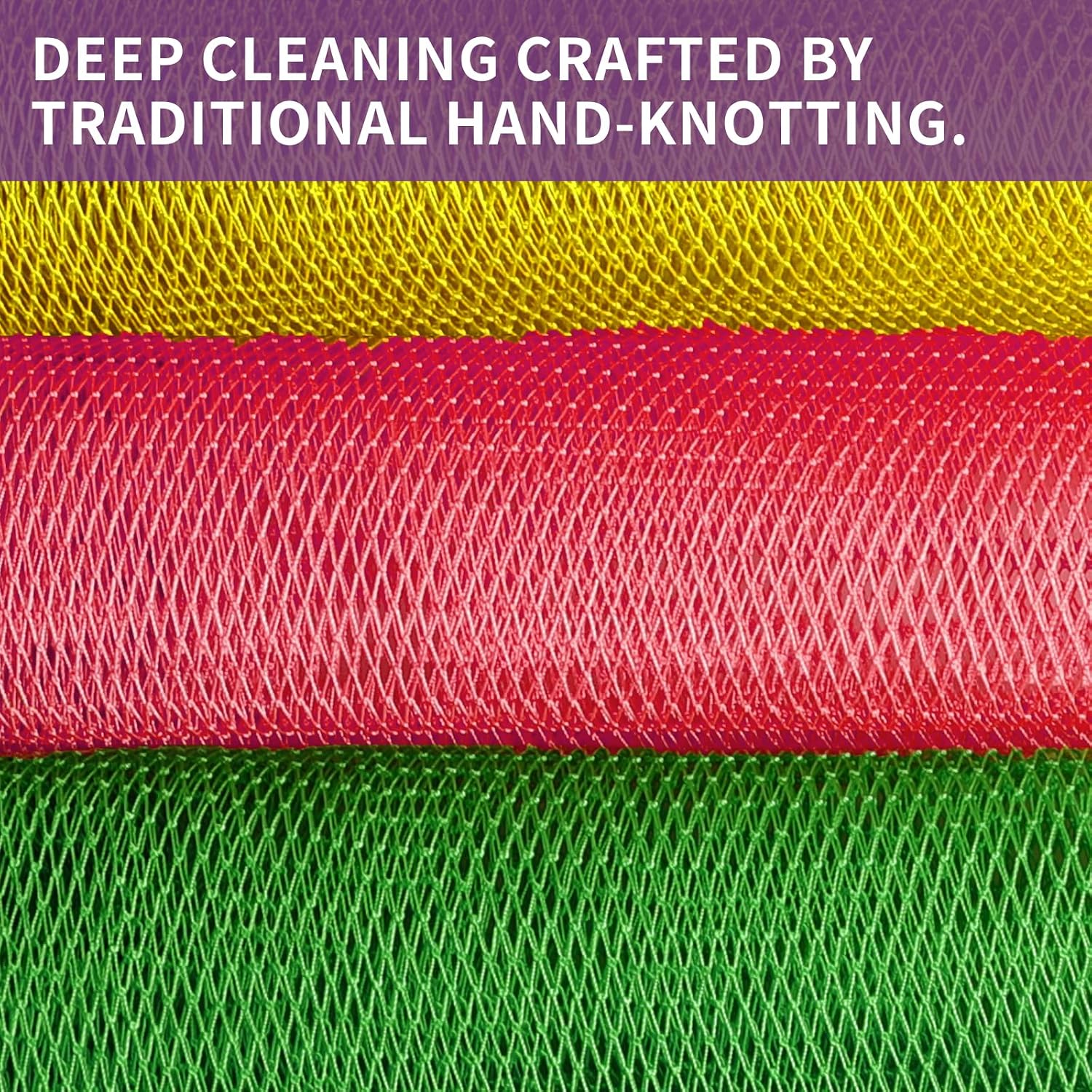 CZZXI 3-Pack African Net Sponge, Back Exfoliating Body Scrubber | Authentic African Net Sponge – Gentle Cleansing & Exfoliation for Back, Body, Men & Women. - pokemaCZZXI 3-Pack African Net Sponge, Back Exfoliating Body Scrubber | Authentic African Net Sponge – Gentle Cleansing & Exfoliation for Back, Body, Men & Women.