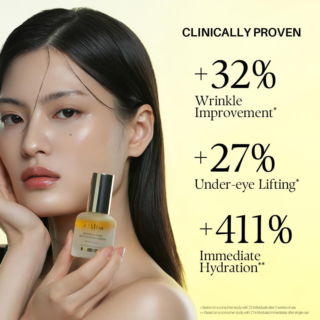 d'alba Piedmont Italian White Truffle Double Layer Revitalizing Serum, 100hr Hydration Serum with Hyaluronic Acid and Centella Asiatica, Skin Firming and Tightening, glow and long-lasting moisture, Korean Skincare (50ml) - pokemad'alba Piedmont Italian White Truffle Double Layer Revitalizing Serum, 100hr Hydration Serum with Hyaluronic Acid and Centella Asiatica, Skin Firming and Tightening, glow and long-lasting moisture, Korean Skincare (50ml)