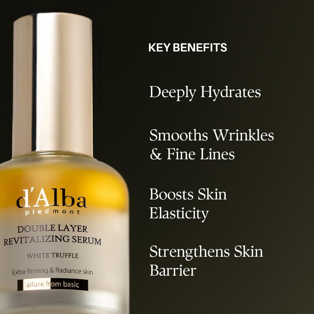 d'alba Piedmont Italian White Truffle Double Layer Revitalizing Serum, 100hr Hydration Serum with Hyaluronic Acid and Centella Asiatica, Skin Firming and Tightening, glow and long-lasting moisture, Korean Skincare (50ml) - pokemad'alba Piedmont Italian White Truffle Double Layer Revitalizing Serum, 100hr Hydration Serum with Hyaluronic Acid and Centella Asiatica, Skin Firming and Tightening, glow and long-lasting moisture, Korean Skincare (50ml)