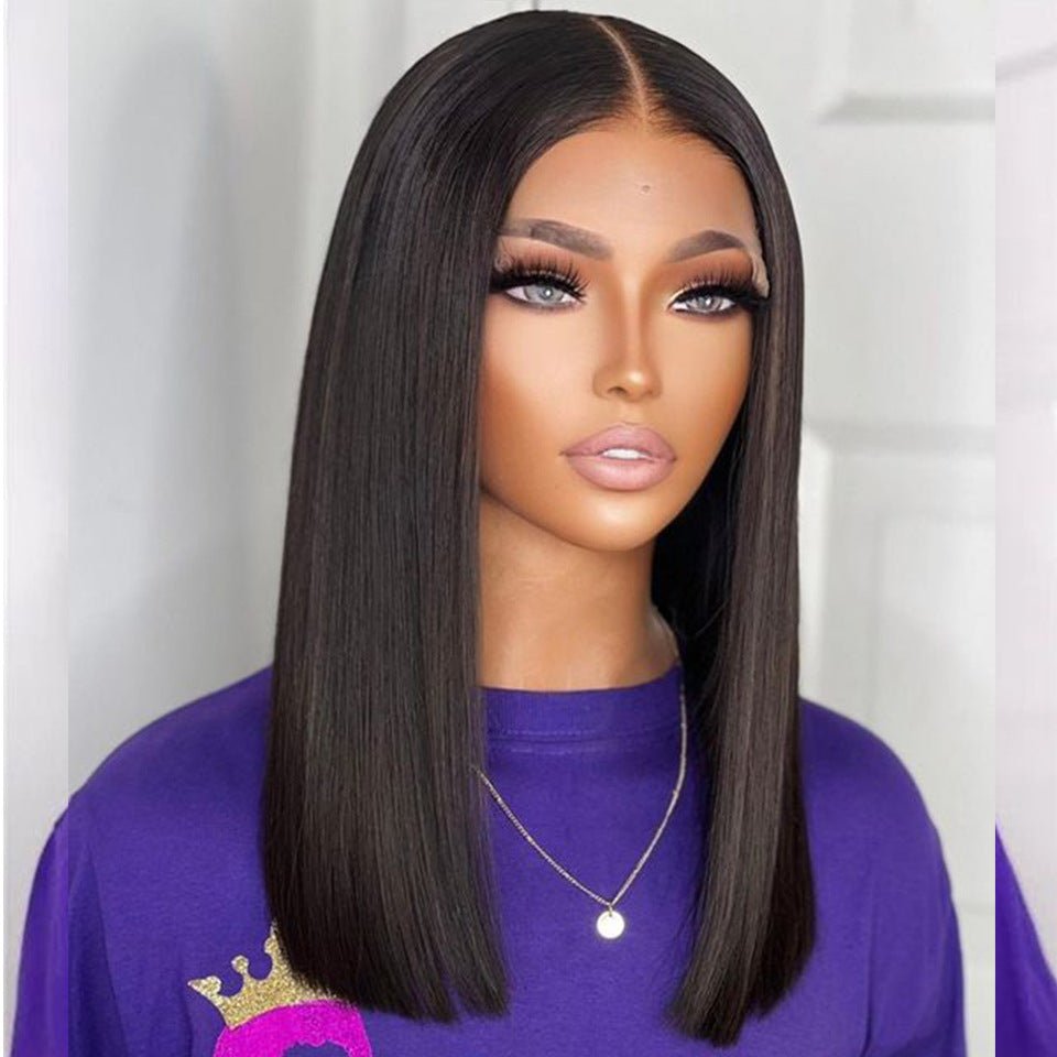 Double Drawn Bone Straight Human Hair Wigs - pokema8b838813f365610d67ba00ce3193eb07