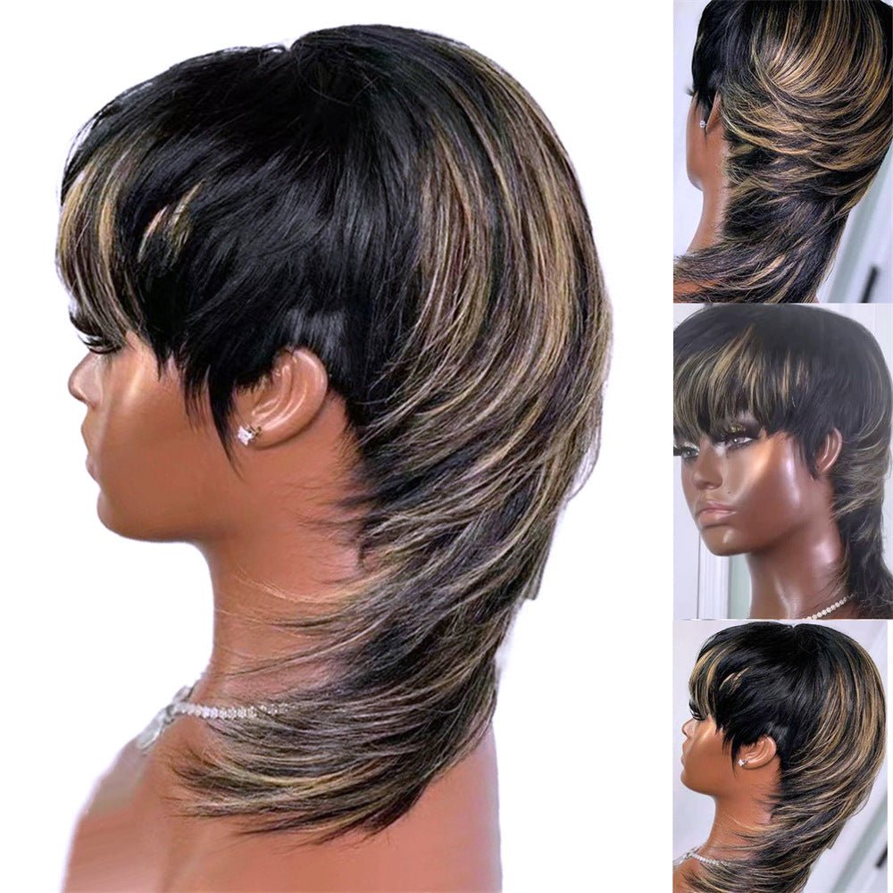 Dovetail Wolf Tail Human Hair Wig - pokemad9437e579a8a07e1c5d4cc0eca6c8410