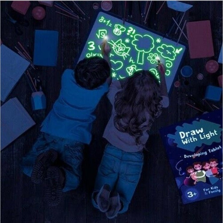 Educational Toy Drawing Pad 3D Magic 8 Light Effects Puzzle Board Sketchpad - pokemab3a54800746d8b171407829f7a555e70