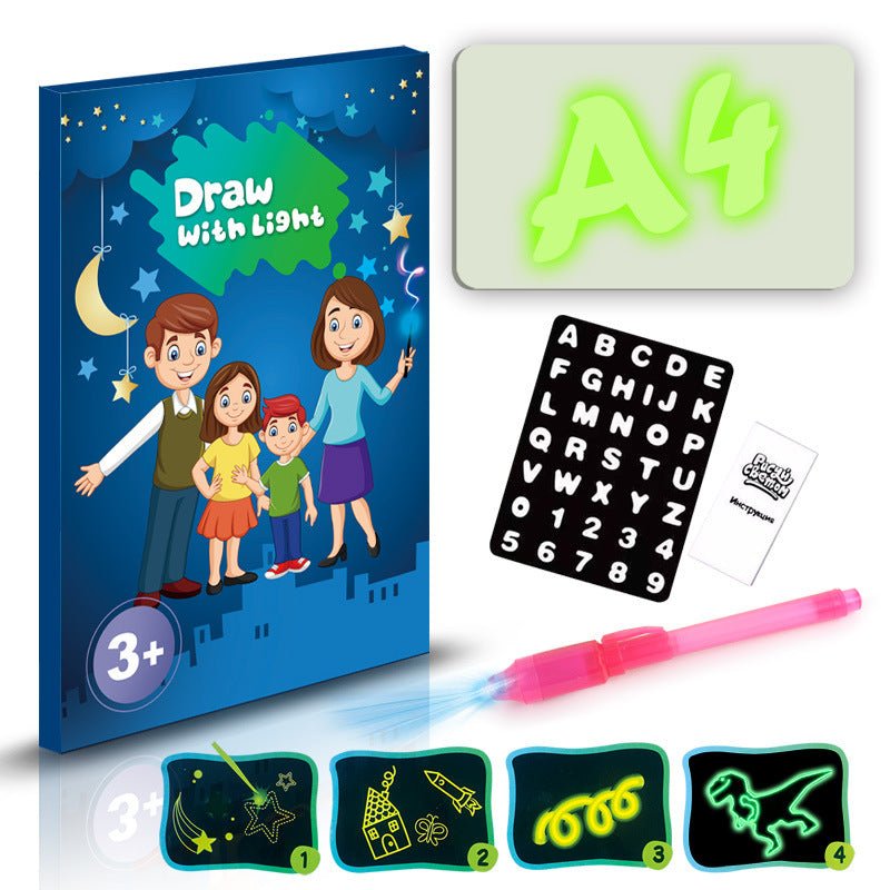 Educational Toy Drawing Pad 3D Magic 8 Light Effects Puzzle Board Sketchpad - pokemae3de294459ce6124defbf7696b963851