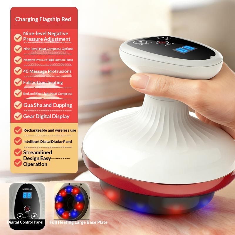 Electric Gua Sha Board Beauty Massager Cupping Device Electric Meridian Brush Home Abdominal Massage Gua Sha Board Massager - pokemada42b3b9e9392d1f43e65225aa452421