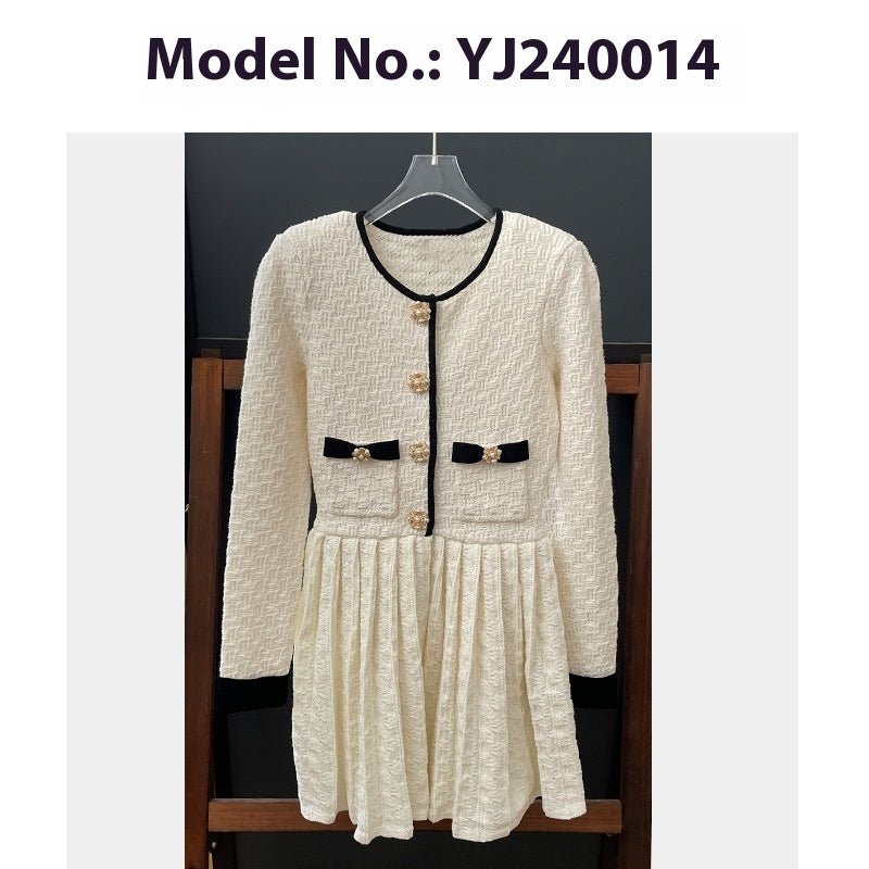 Elegant Ivory White Classic Style Slimming A- Line Dress - pokema6065507c9ec08ec0b32bf5fc94d203f5