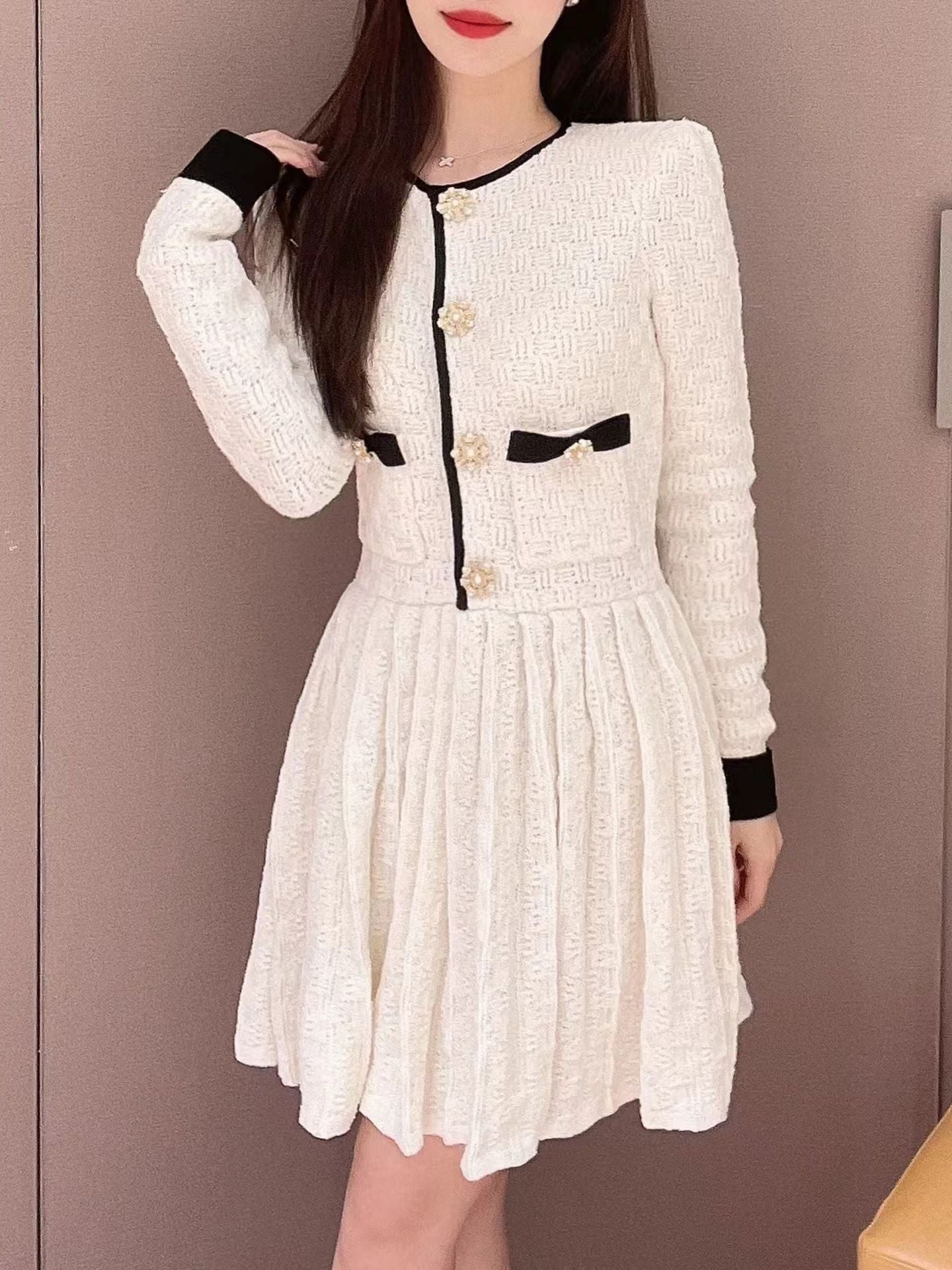 Elegant Ivory White Classic Style Slimming A- Line Dress - pokemaf4b116c8237a86bf2f314d7b22501092