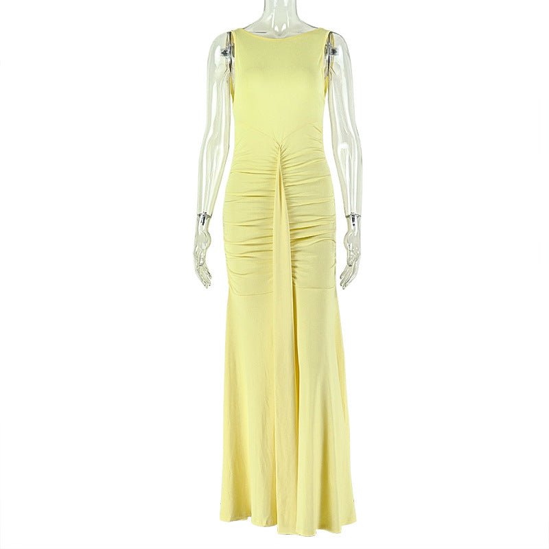 Elegant Sheath Dress With A Round Neckline For Gatherings - pokemaa391902903a48720a390dfc76205c191