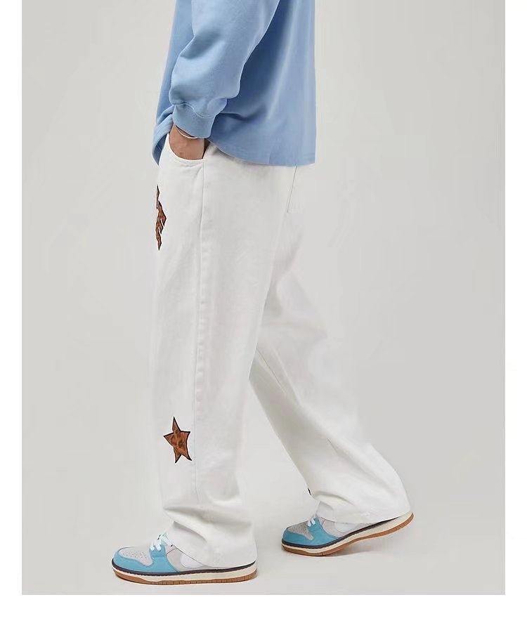 Embroidered Casual Workwear Pants For Men - pokema83bbabf92edb10869a2bb4e1f6fdf420