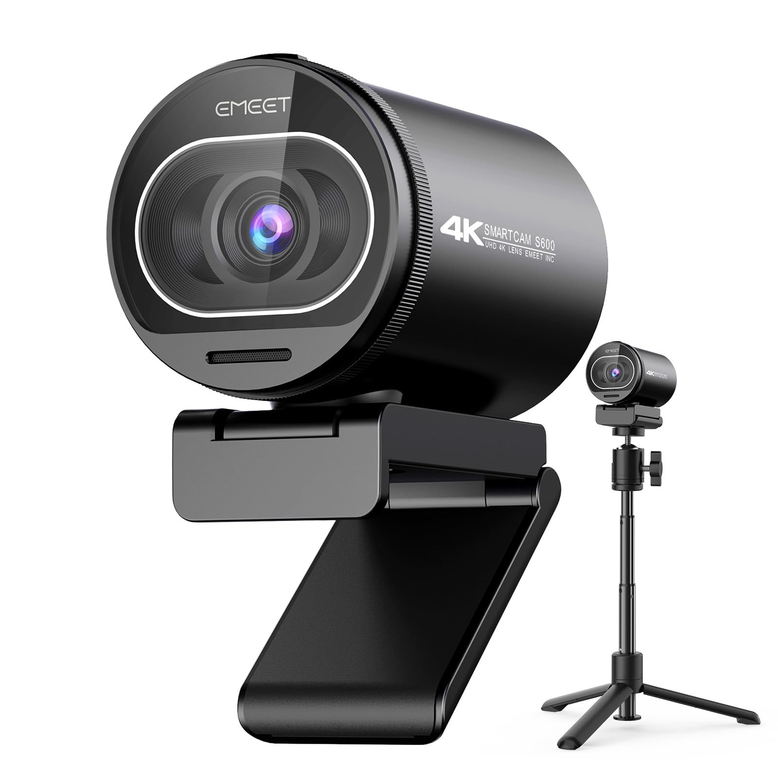 EMEET S600 4K Webcam for Streaming - Sony 1/2.5'' Sensor, PDAF Autofocus, 1080P@60FPS, 2 Noise Reduction Mics, Built-in Privacy Cover, 73° FOV, Streaming Camera for Live Commerce/Gaming/Beauty - pokemaEMEET S600 4K Webcam for Streaming - Sony 1/2.5'' Sensor, PDAF Autofocus, 1080P@60FPS, 2 Noise Reduction Mics, Built-in Privacy Cover, 73° FOV, Streaming Camera for Live Commerce/Gaming/Beauty