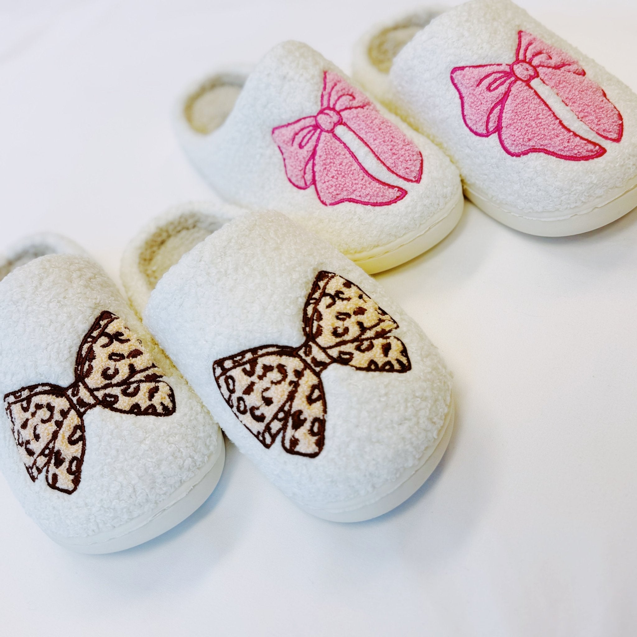 Emily Bow Cozy Lounge Slippers - pokemaEmily Bow Cozy Lounge Slippers