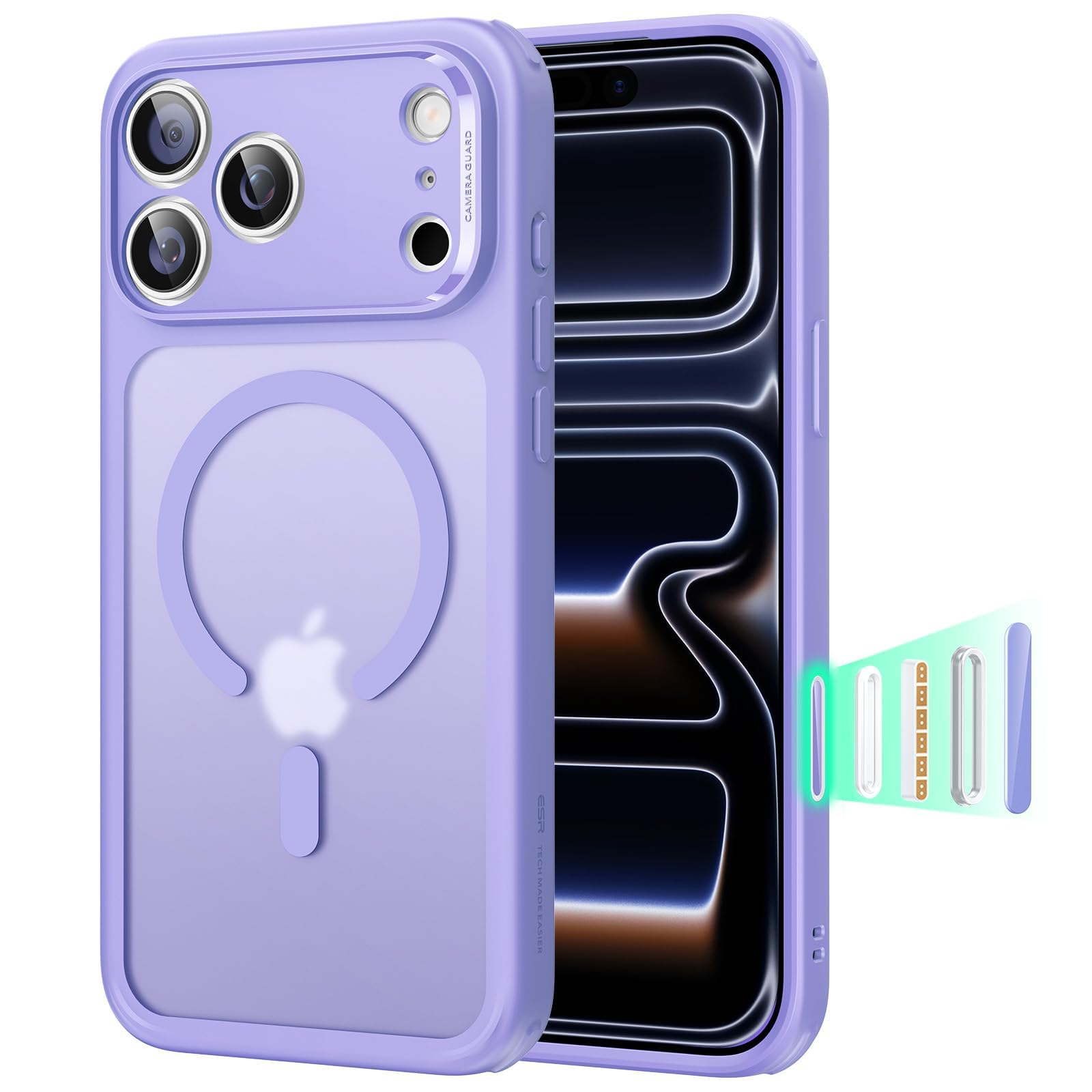 ESR for iPhone 16 Pro Max Case, Camera Control Capture Button, Compatible with MagSafe, Shockproof Military-Grade Protection, Phone Case for iPhone 16 Pro Max, Classic Hybrid Case(HaloLock), Clear - pokemaESR for iPhone 16 Pro Max Case, Camera Control Capture Button, Compatible with MagSafe, Shockproof Military-Grade Protection, Phone Case for iPhone 16 Pro Max, Classic Hybrid Case(HaloLock), Clear
