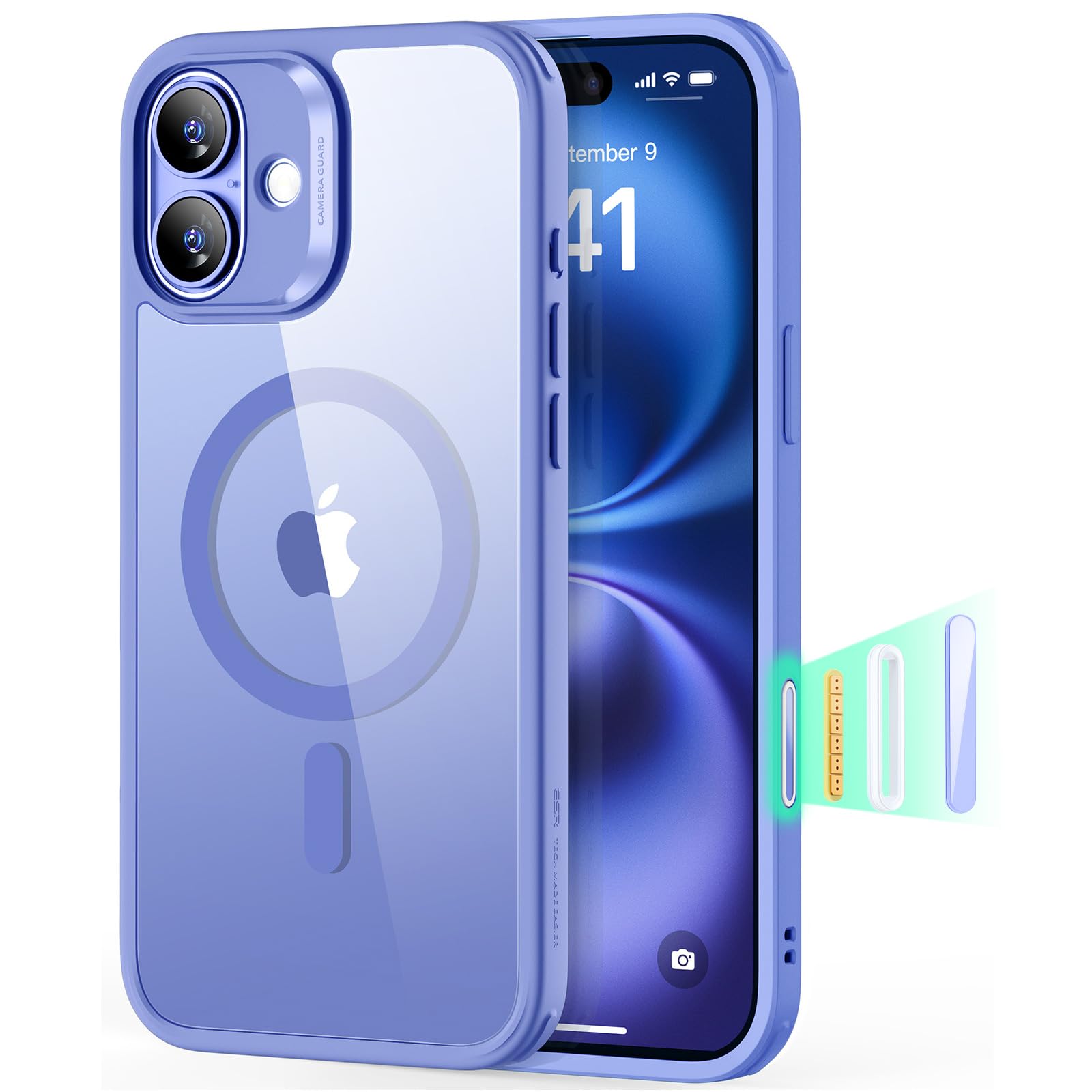 ESR for iPhone 16 Pro Max Case, Camera Control Capture Button, Compatible with MagSafe, Shockproof Military-Grade Protection, Phone Case for iPhone 16 Pro Max, Classic Hybrid Case(HaloLock), Clear - pokemaESR for iPhone 16 Pro Max Case, Camera Control Capture Button, Compatible with MagSafe, Shockproof Military-Grade Protection, Phone Case for iPhone 16 Pro Max, Classic Hybrid Case(HaloLock), Clear
