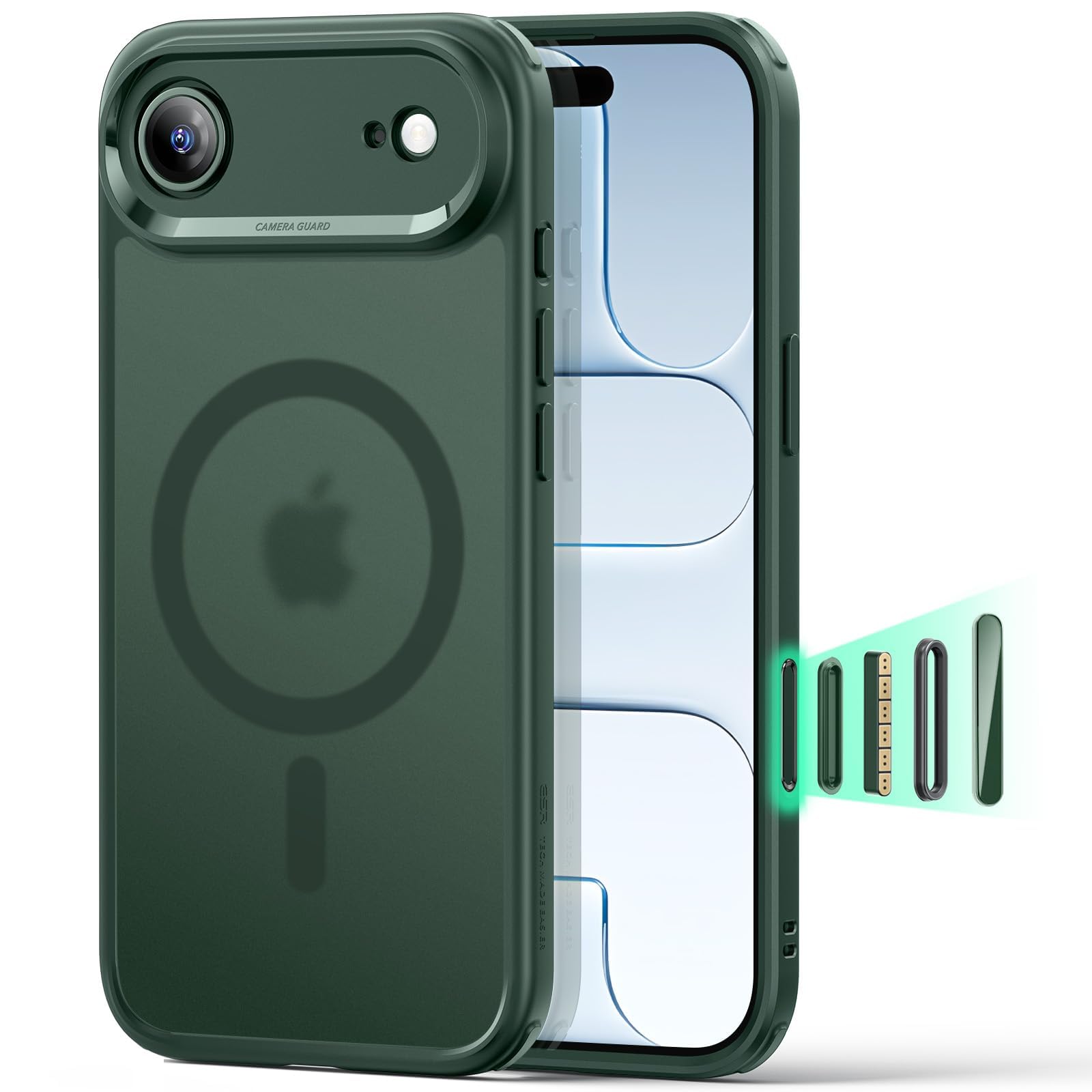 ESR for iPhone 16 Pro Max Case, Camera Control Capture Button, Compatible with MagSafe, Shockproof Military-Grade Protection, Phone Case for iPhone 16 Pro Max, Classic Hybrid Case(HaloLock), Clear - pokemaESR for iPhone 16 Pro Max Case, Camera Control Capture Button, Compatible with MagSafe, Shockproof Military-Grade Protection, Phone Case for iPhone 16 Pro Max, Classic Hybrid Case(HaloLock), Clear