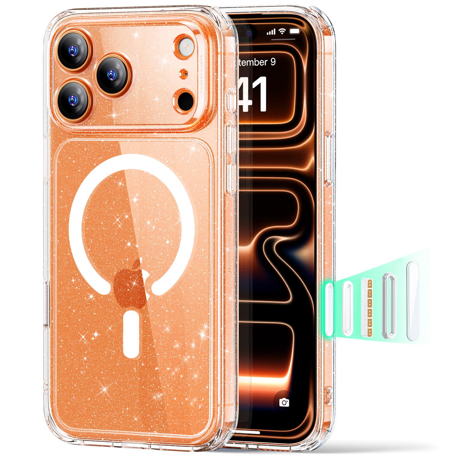 ESR for iPhone 16 Pro Max Case, Camera Control Capture Button, Compatible with MagSafe, Shockproof Military-Grade Protection, Phone Case for iPhone 16 Pro Max, Classic Hybrid Case(HaloLock), Clear - pokemaESR for iPhone 16 Pro Max Case, Camera Control Capture Button, Compatible with MagSafe, Shockproof Military-Grade Protection, Phone Case for iPhone 16 Pro Max, Classic Hybrid Case(HaloLock), Clear