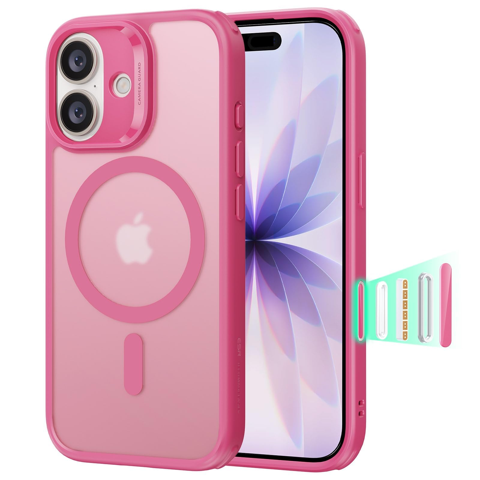ESR for iPhone 16 Pro Max Case, Camera Control Capture Button, Compatible with MagSafe, Shockproof Military-Grade Protection, Phone Case for iPhone 16 Pro Max, Classic Hybrid Case(HaloLock), Clear - pokemaESR for iPhone 16 Pro Max Case, Camera Control Capture Button, Compatible with MagSafe, Shockproof Military-Grade Protection, Phone Case for iPhone 16 Pro Max, Classic Hybrid Case(HaloLock), Clear