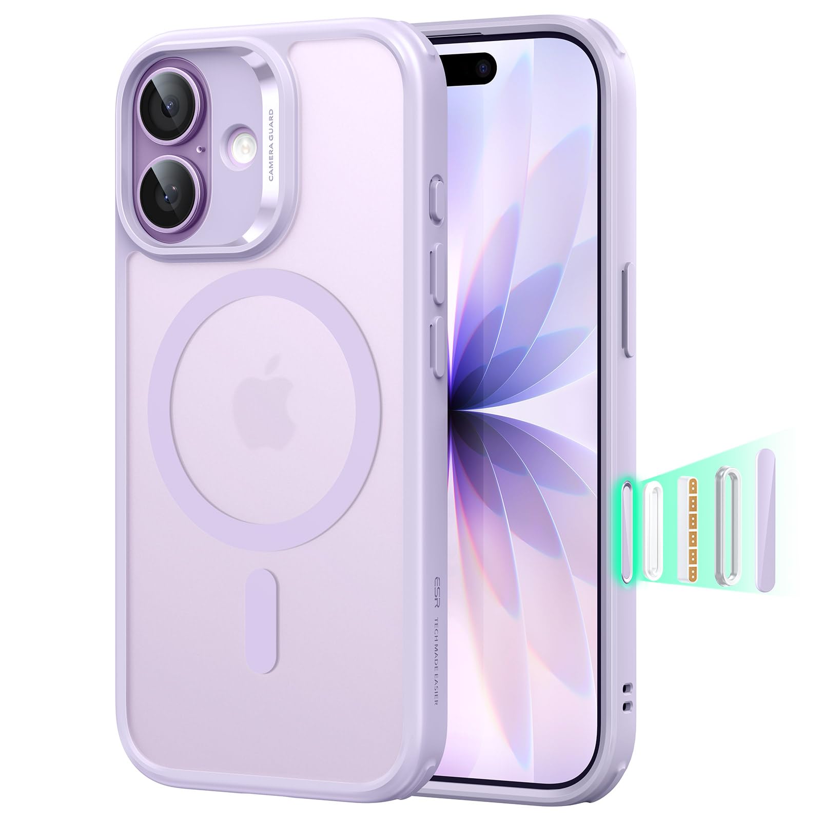 ESR for iPhone 16 Pro Max Case, Camera Control Capture Button, Compatible with MagSafe, Shockproof Military-Grade Protection, Phone Case for iPhone 16 Pro Max, Classic Hybrid Case(HaloLock), Clear - pokemaESR for iPhone 16 Pro Max Case, Camera Control Capture Button, Compatible with MagSafe, Shockproof Military-Grade Protection, Phone Case for iPhone 16 Pro Max, Classic Hybrid Case(HaloLock), Clear