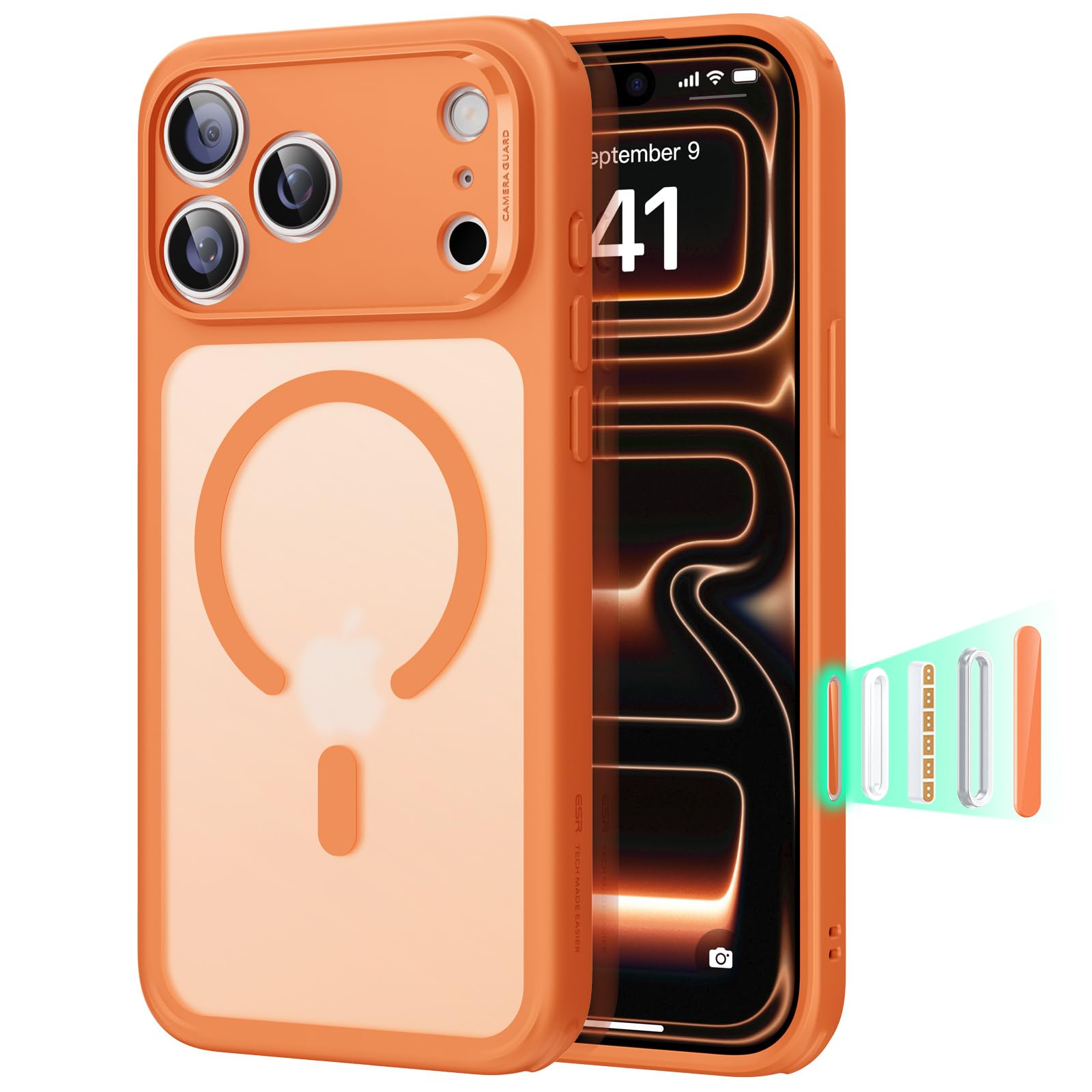 ESR for iPhone 16 Pro Max Case, Camera Control Capture Button, Compatible with MagSafe, Shockproof Military-Grade Protection, Phone Case for iPhone 16 Pro Max, Classic Hybrid Case(HaloLock), Clear - pokemaESR for iPhone 16 Pro Max Case, Camera Control Capture Button, Compatible with MagSafe, Shockproof Military-Grade Protection, Phone Case for iPhone 16 Pro Max, Classic Hybrid Case(HaloLock), Clear