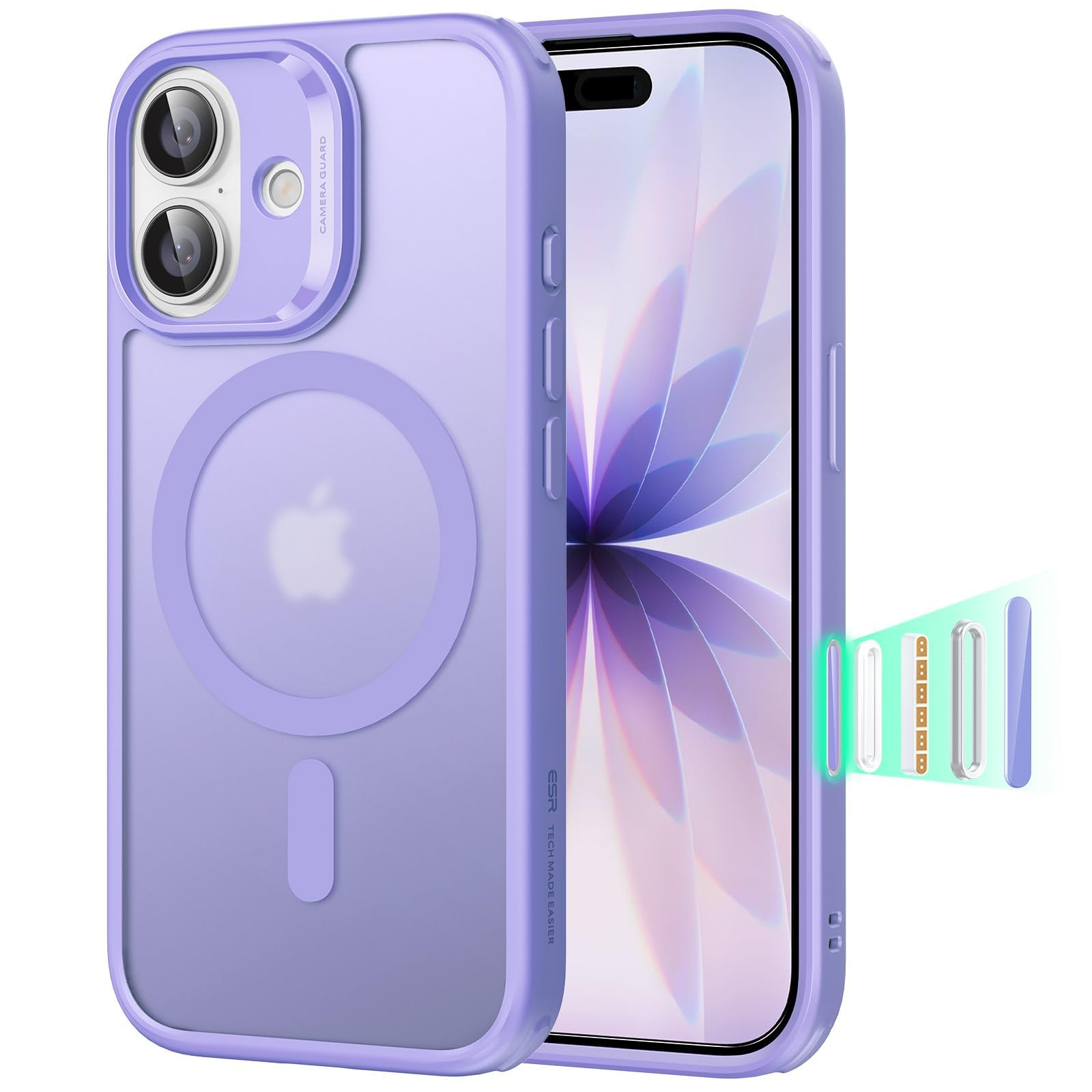 ESR for iPhone 16 Pro Max Case, Camera Control Capture Button, Compatible with MagSafe, Shockproof Military-Grade Protection, Phone Case for iPhone 16 Pro Max, Classic Hybrid Case(HaloLock), Clear - pokemaESR for iPhone 16 Pro Max Case, Camera Control Capture Button, Compatible with MagSafe, Shockproof Military-Grade Protection, Phone Case for iPhone 16 Pro Max, Classic Hybrid Case(HaloLock), Clear
