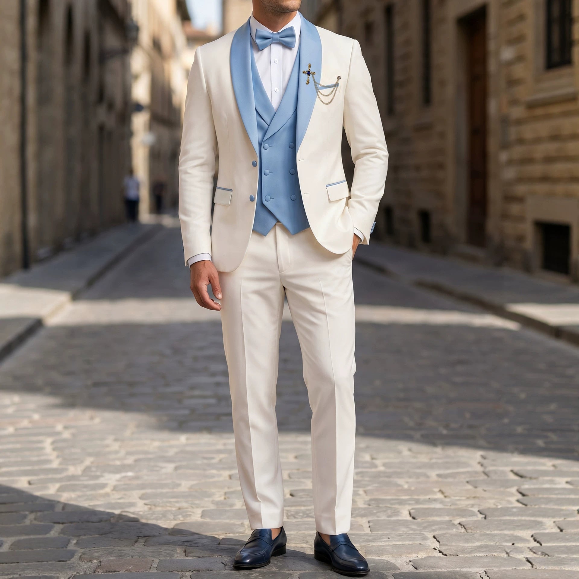 European And American Mens Waistcoat And Suit Pants Business Ensemble - pokema26c168a384a93d73f459bc1af225f3bb