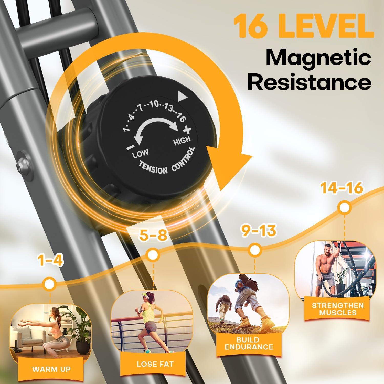Exercise Bike, MOSUNY 5-in-1 Stationary Bike With 10DB Super-Silent, Folding Exercise Bike with 16-Level Adjustable Magnetic Resistance, 350 LBS Indoor Cycling Bike For Home Workout - pokemaExercise Bike, MOSUNY 5-in-1 Stationary Bike With 10DB Super-Silent, Folding Exercise Bike with 16-Level Adjustable Magnetic Resistance, 350 LBS Indoor Cycling Bike For Home Workout