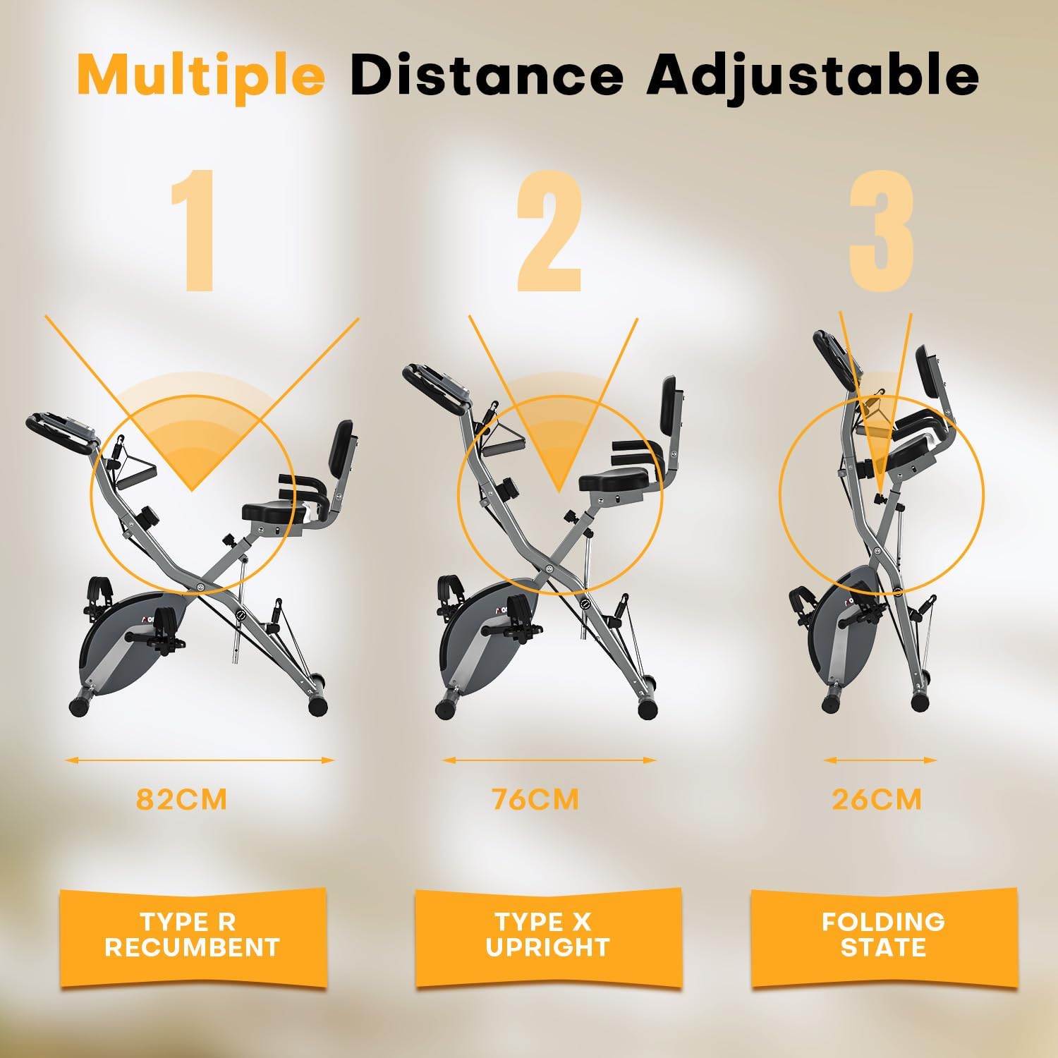 Exercise Bike, MOSUNY 5-in-1 Stationary Bike With 10DB Super-Silent, Folding Exercise Bike with 16-Level Adjustable Magnetic Resistance, 350 LBS Indoor Cycling Bike For Home Workout - pokemaExercise Bike, MOSUNY 5-in-1 Stationary Bike With 10DB Super-Silent, Folding Exercise Bike with 16-Level Adjustable Magnetic Resistance, 350 LBS Indoor Cycling Bike For Home Workout