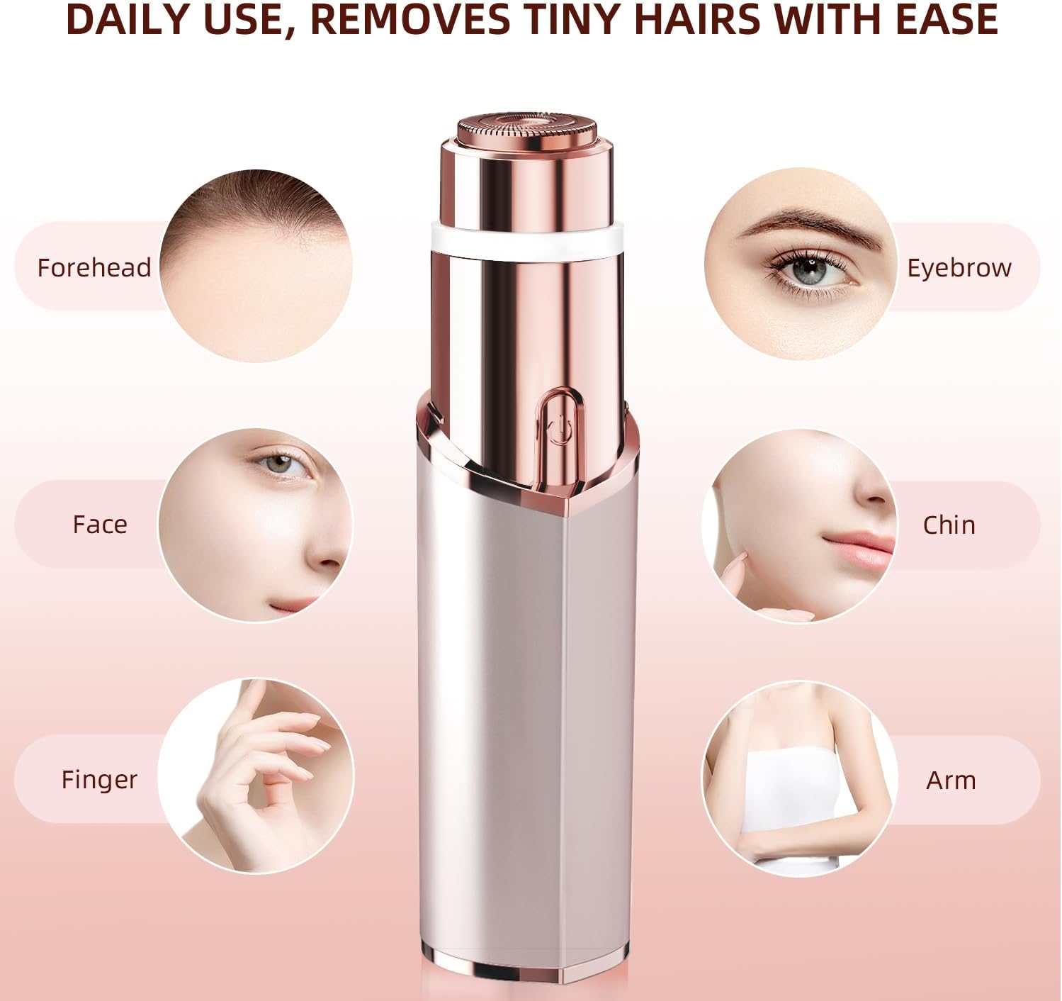 Facial Hair Removal for Women, Portable Lady Shaver, Rechargeable Painless Hair Remover for Face, Upper Lips, Chin, Peach Fuzz - pokemaFacial Hair Removal for Women, Portable Lady Shaver, Rechargeable Painless Hair Remover for Face, Upper Lips, Chin, Peach Fuzz
