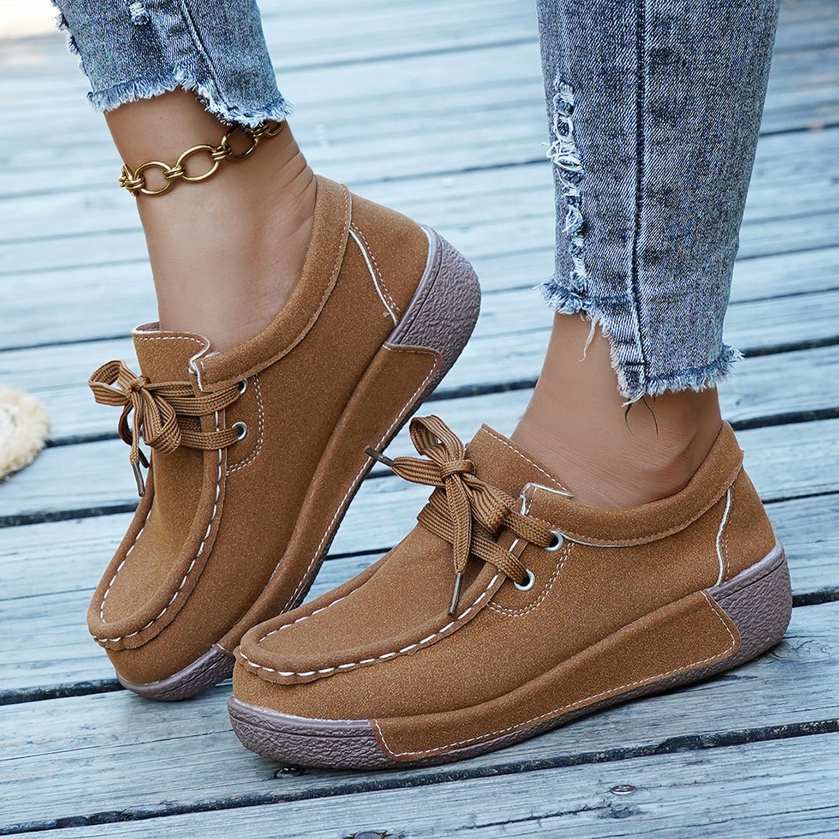 Fashionable Slip-on Loafers For Women Round-toe Single-layer Shoes For Women - pokemac4fd7839cbee3354769b545fe81d9fe8
